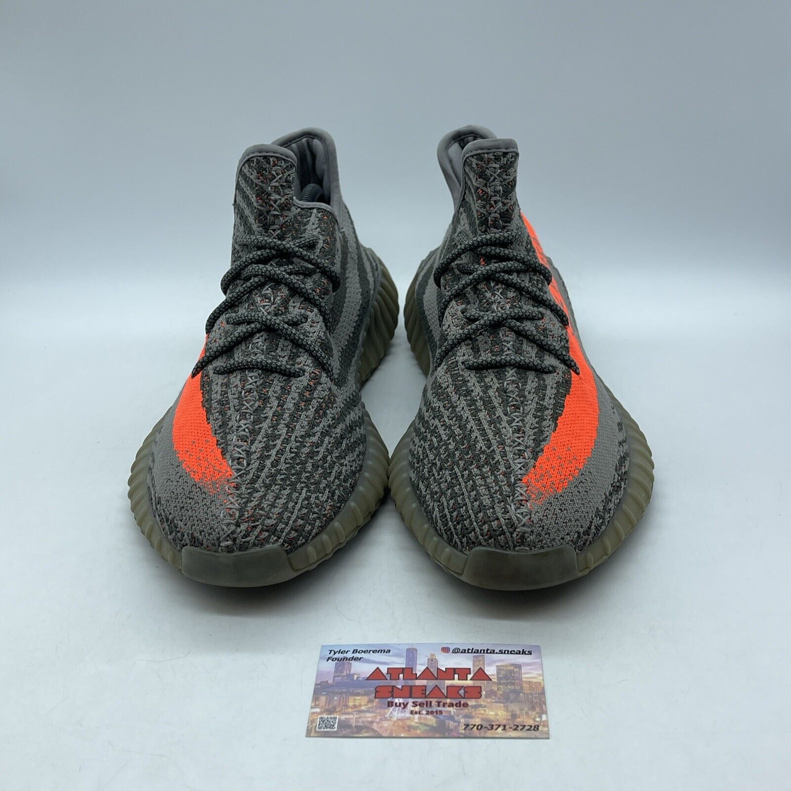 Size 11.5 - adidas Yeezy Boost 350 V2 Beluga Grey Green Orange Suede  (BB1826)