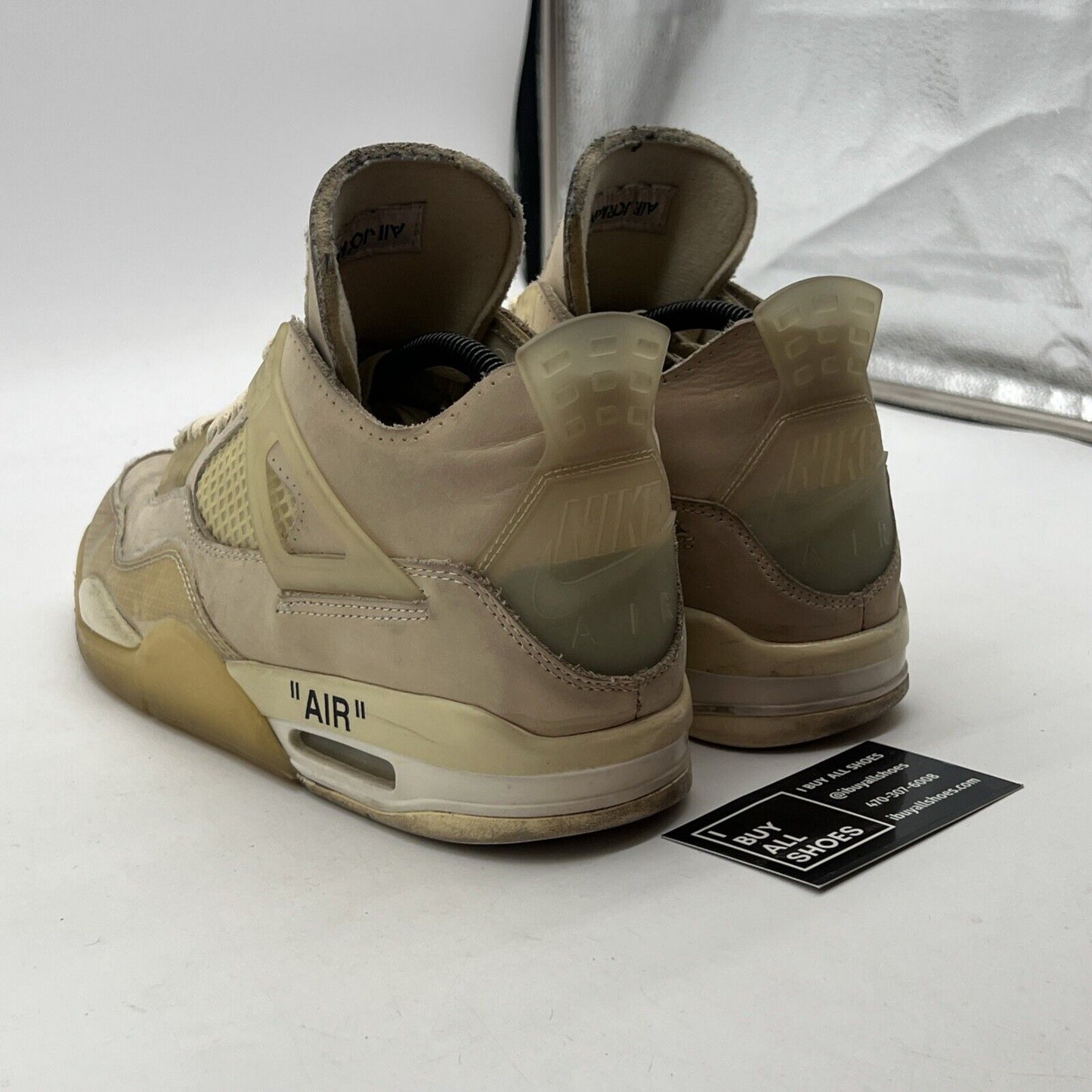 Size 10 - Air Jordan 4 SP x Off-White Mid Sail W (CV9388-100)