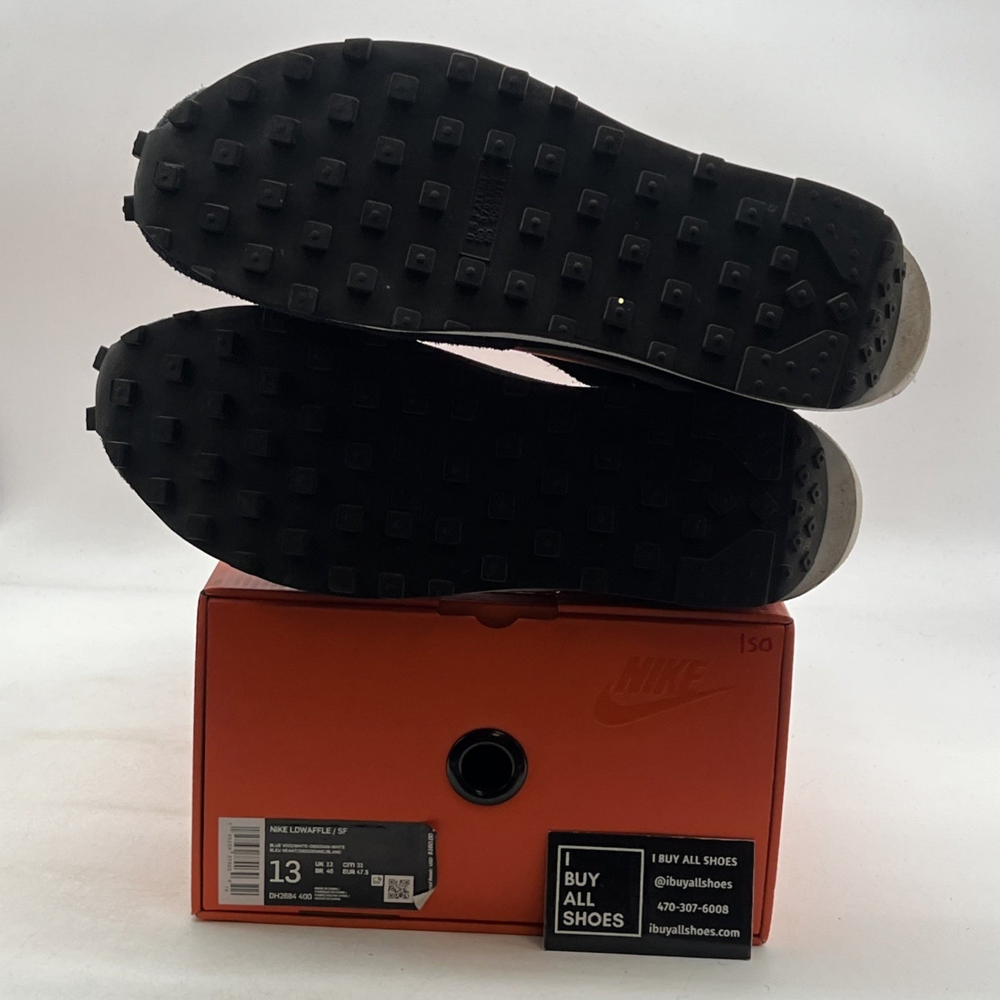 Size 13 - Nike LDV Waffle x Fragment Design x sacai Low Blackened Blue