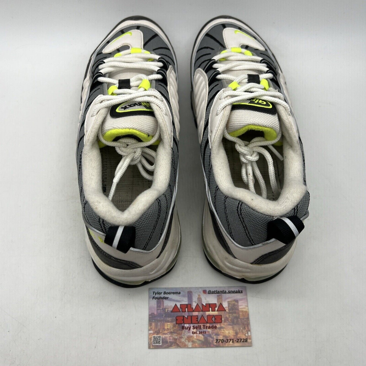 Size 11 - Nike Air Max 98 Cool Grey Volt Grey Black Suede Leather (640744-002)