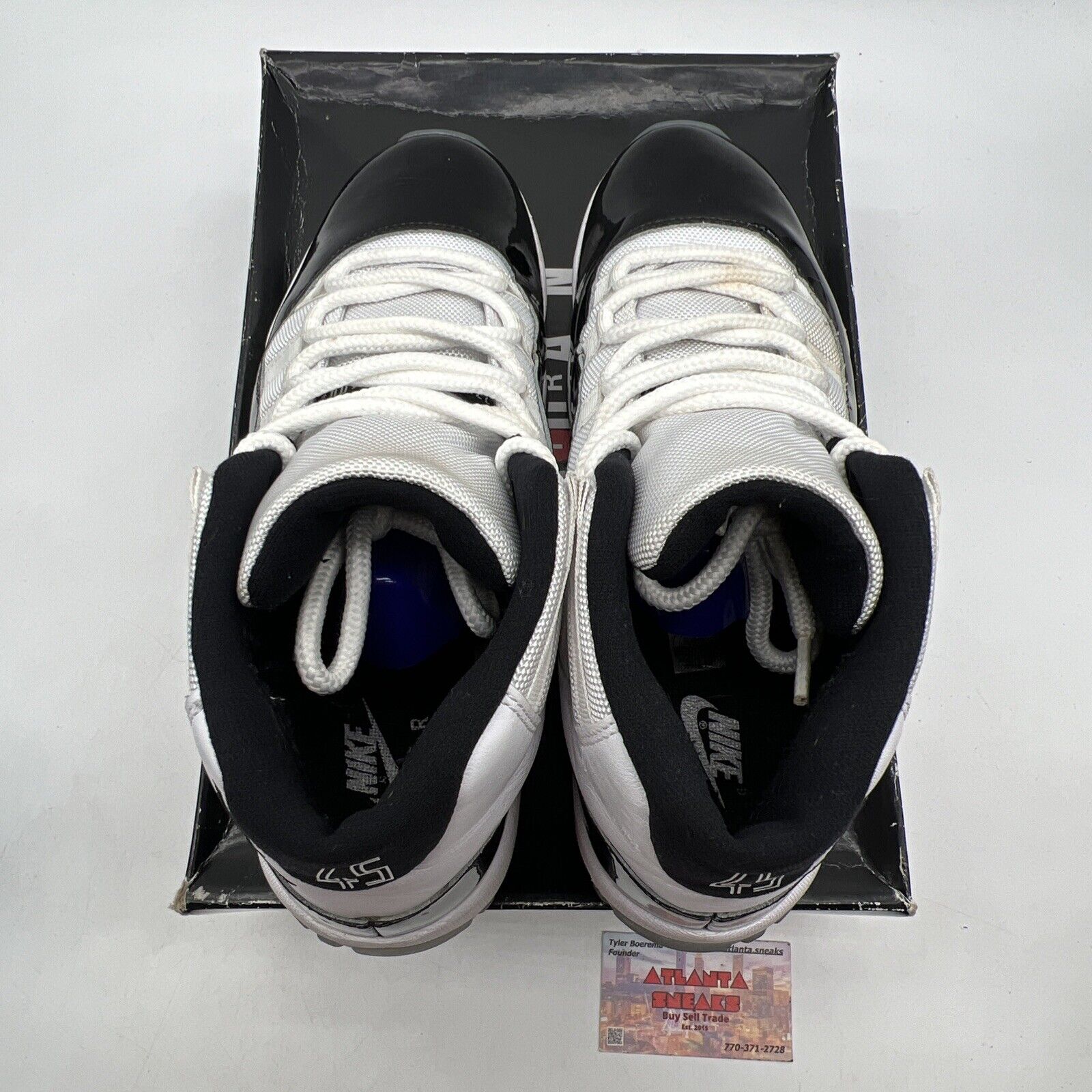 Size 11 - Jordan 11 Retro High Concord Black White Leather (378037-100)