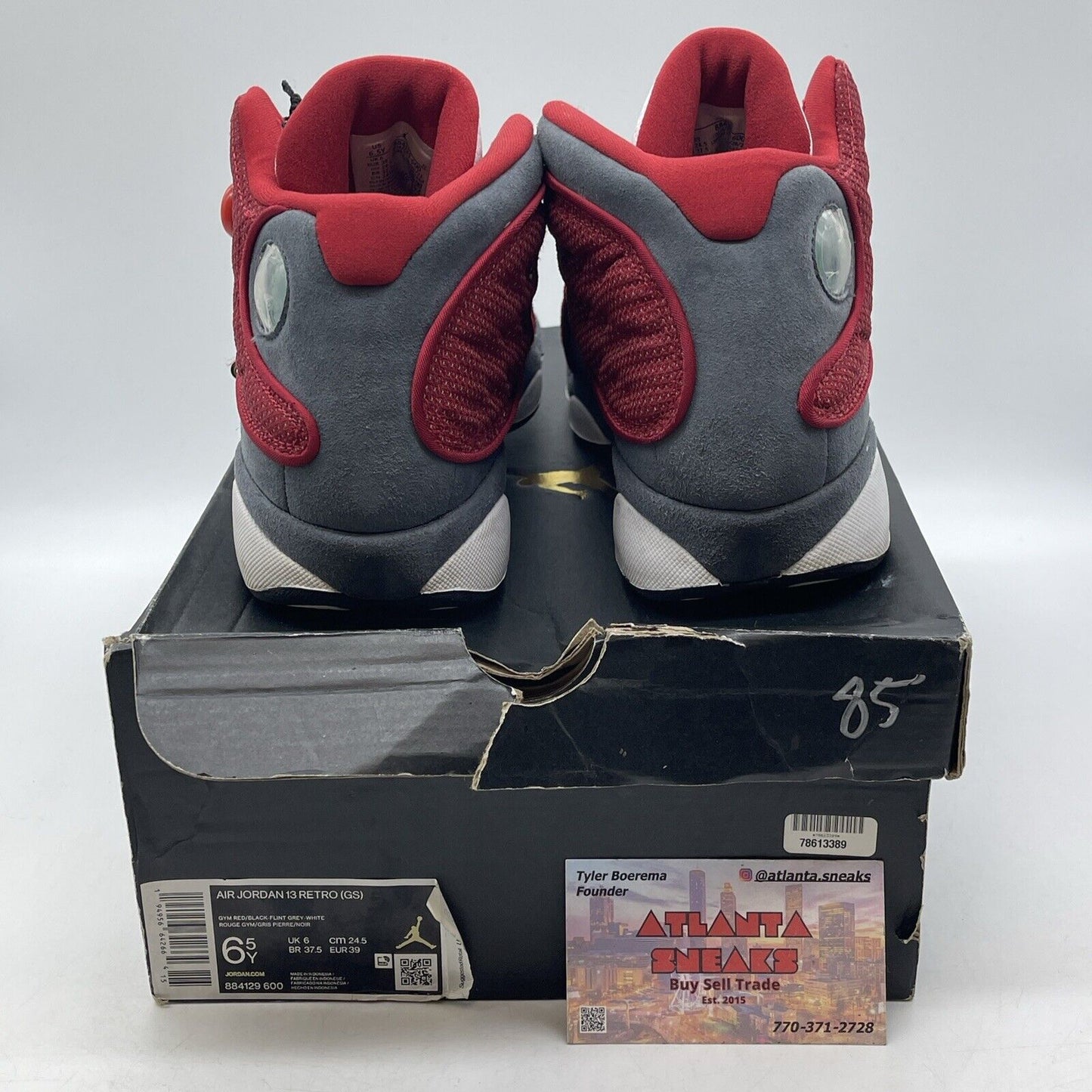 Size 6.5Y - Jordan 13 Red/White - DJ5982600 Red Grey White Black (884129-600)