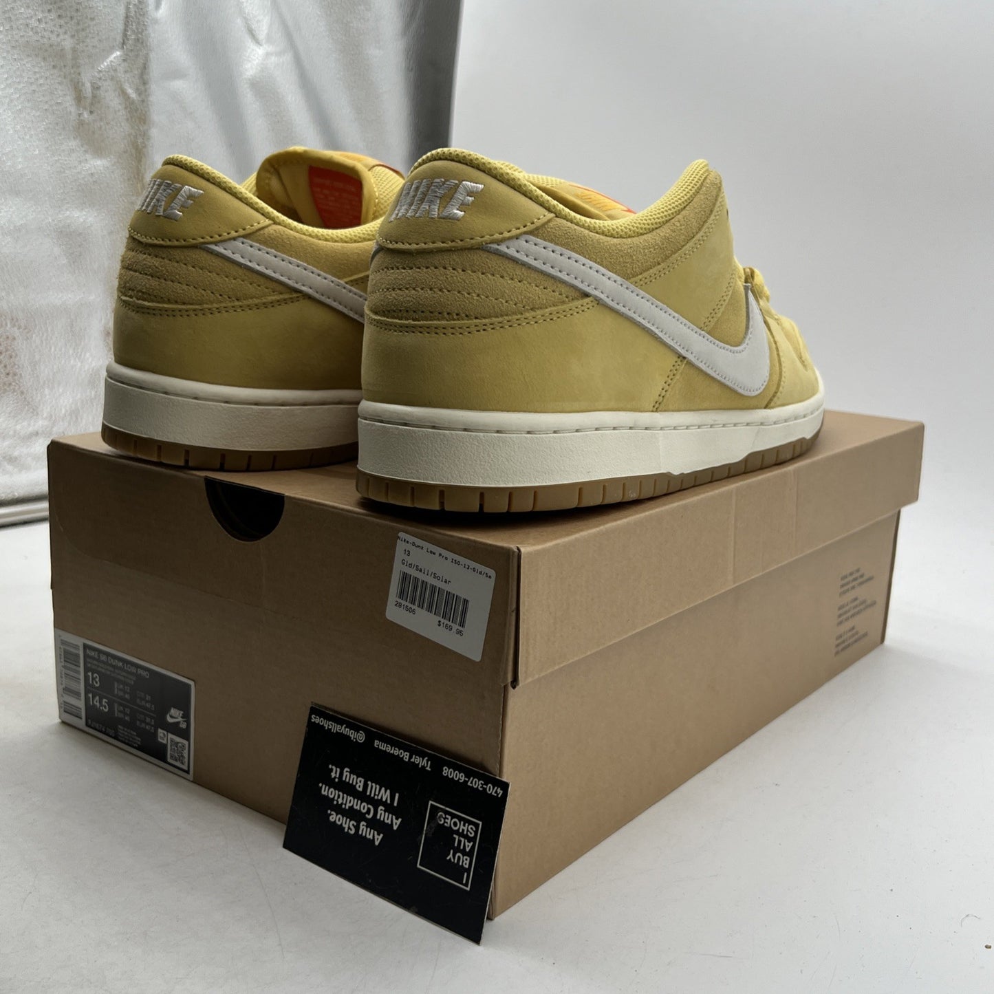 Size 13 - Nike SB Dunk Low Pro Saturn Gold / Sail - Saturn Gold (FJ1674-700)