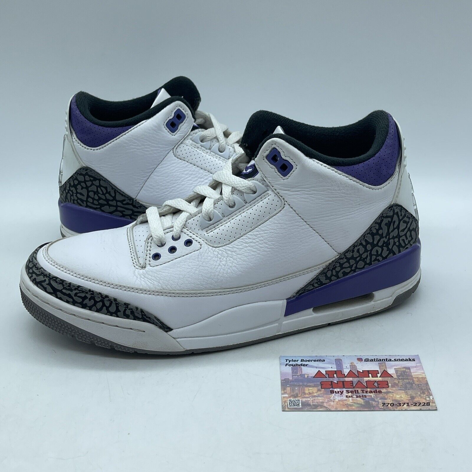 Size 9 - Jordan 3 Retro Mid Dark Iris Purple Suede White Leather (CT8532-105)