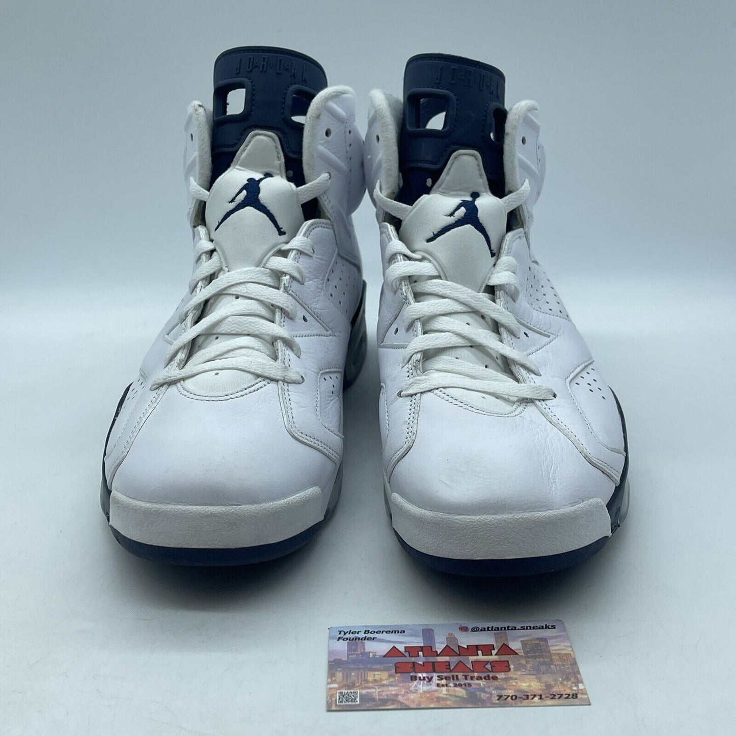 Size 12 - Jordan 6 Retro Midnight Navy White Leather (CT8529-141)