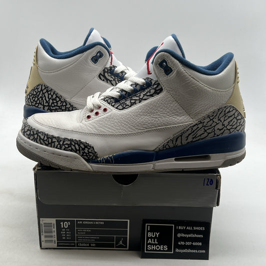 Size 10.5 - Air Jordan 3 Retro 2001 True Blue (136064-141)