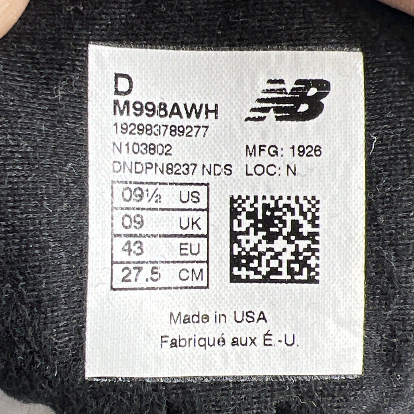 Size 9.5 - New Balance 998 Made in the USA Purple Croc (M998AWH)