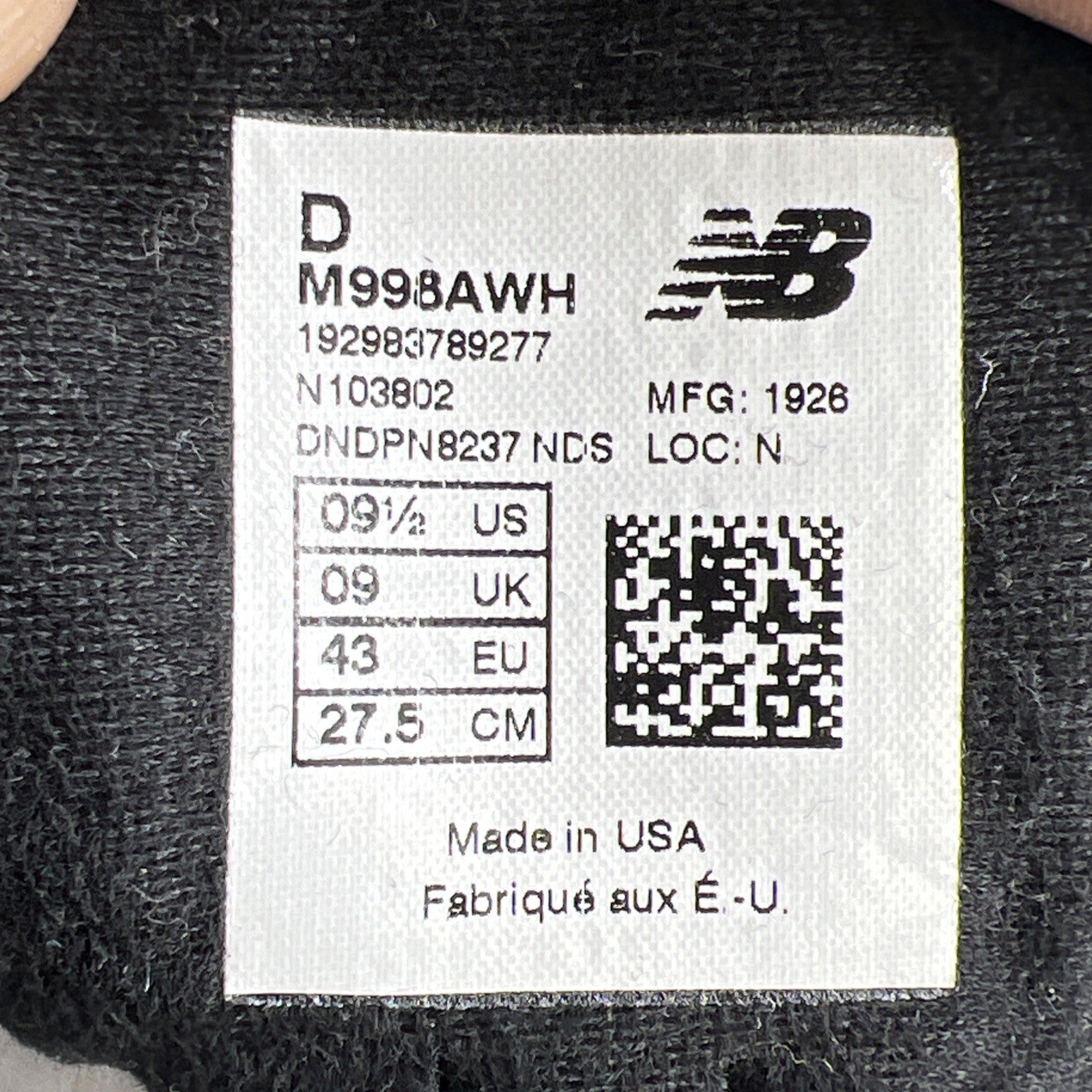 Size 9.5 - New Balance 998 Made in the USA Purple Croc (M998AWH)