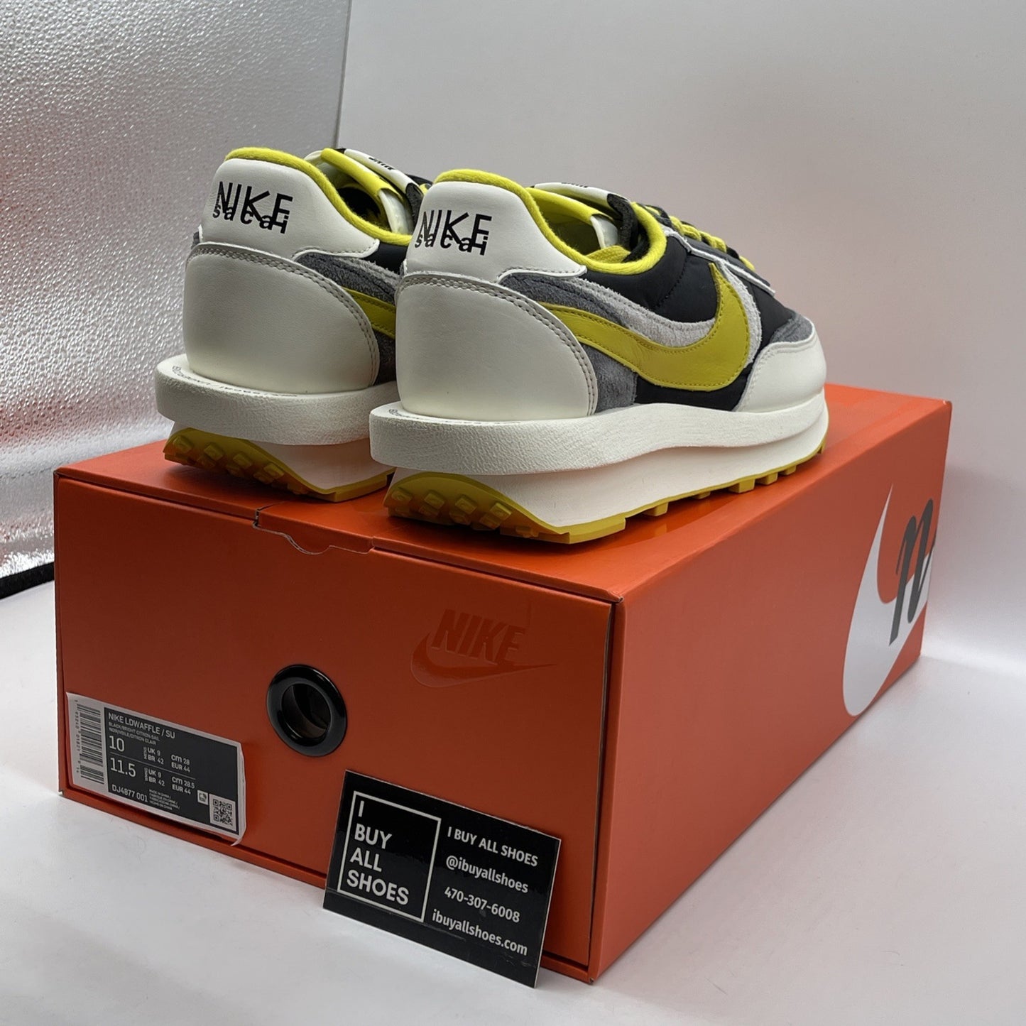 Size 10 - Nike sacai x Undercover x LDWaffle Bright Citron Suede (DJ4877-001)