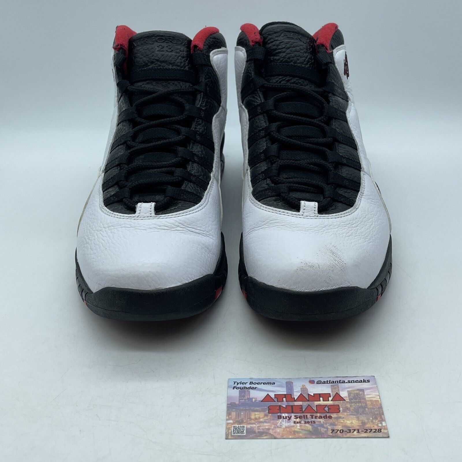 Size 11.5 - Air Jordan 10 Double Nickel White Black Red Leather (310805-102)