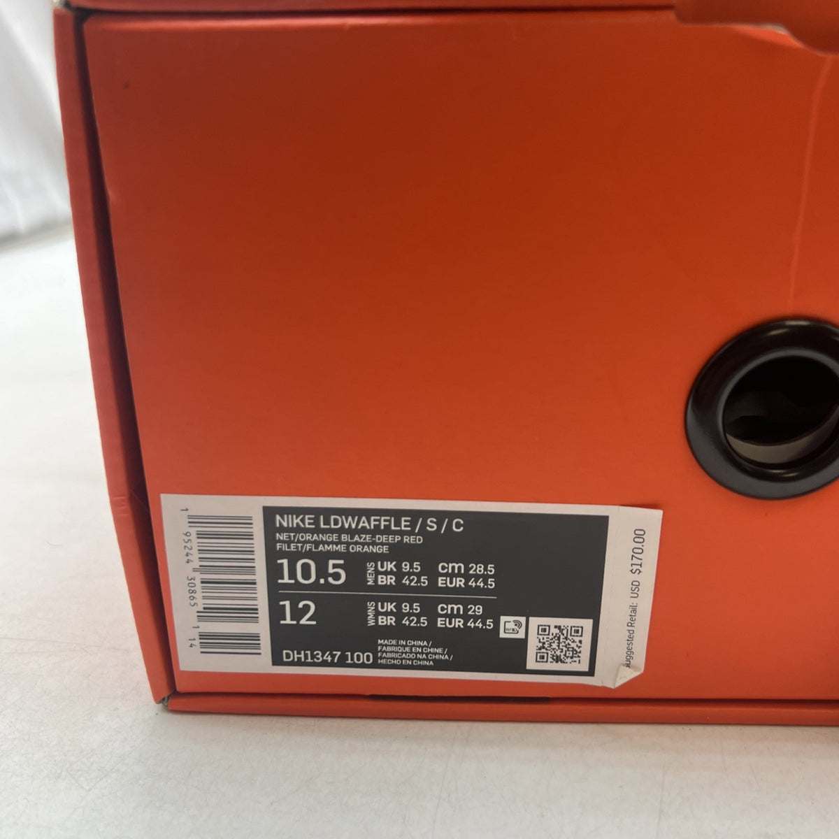 Size 10.5 - sacai x Clot x Nike LDWaffle Net Orange Blaze (DH1347-100)