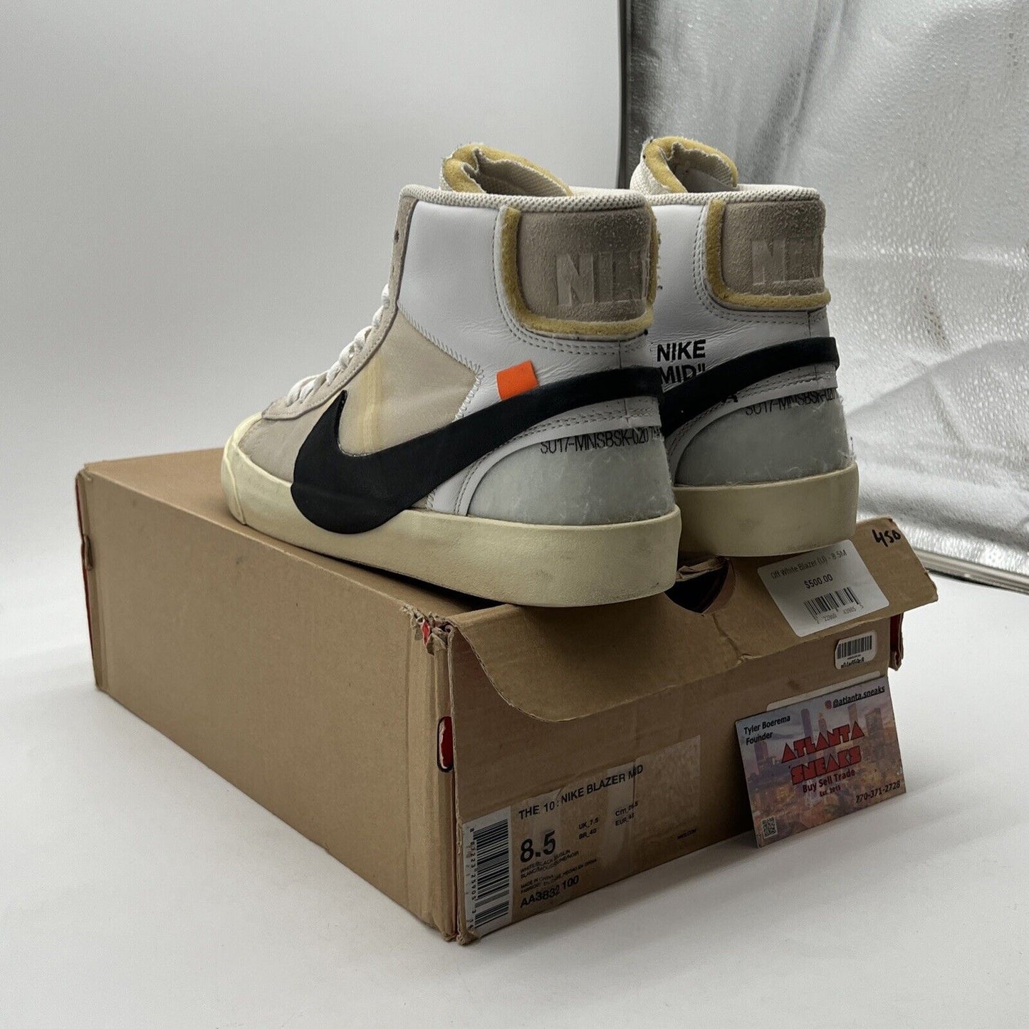 Size 8.5 - Nike Off-White x Blazer Mid The Ten (AA3832-100)