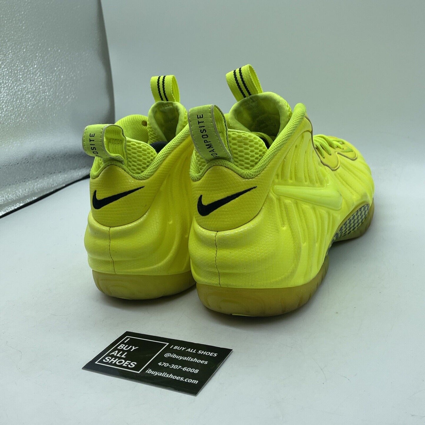 Size 11 - Nike Air Foamposite Pro Volt Neon Yellow Green Black (624041-700)