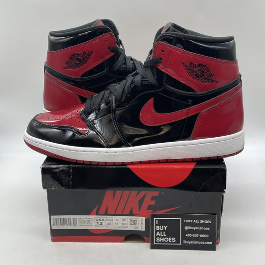 Size 12 - Air Jordan 1 Retro OG High Patent Bred (555088-063)