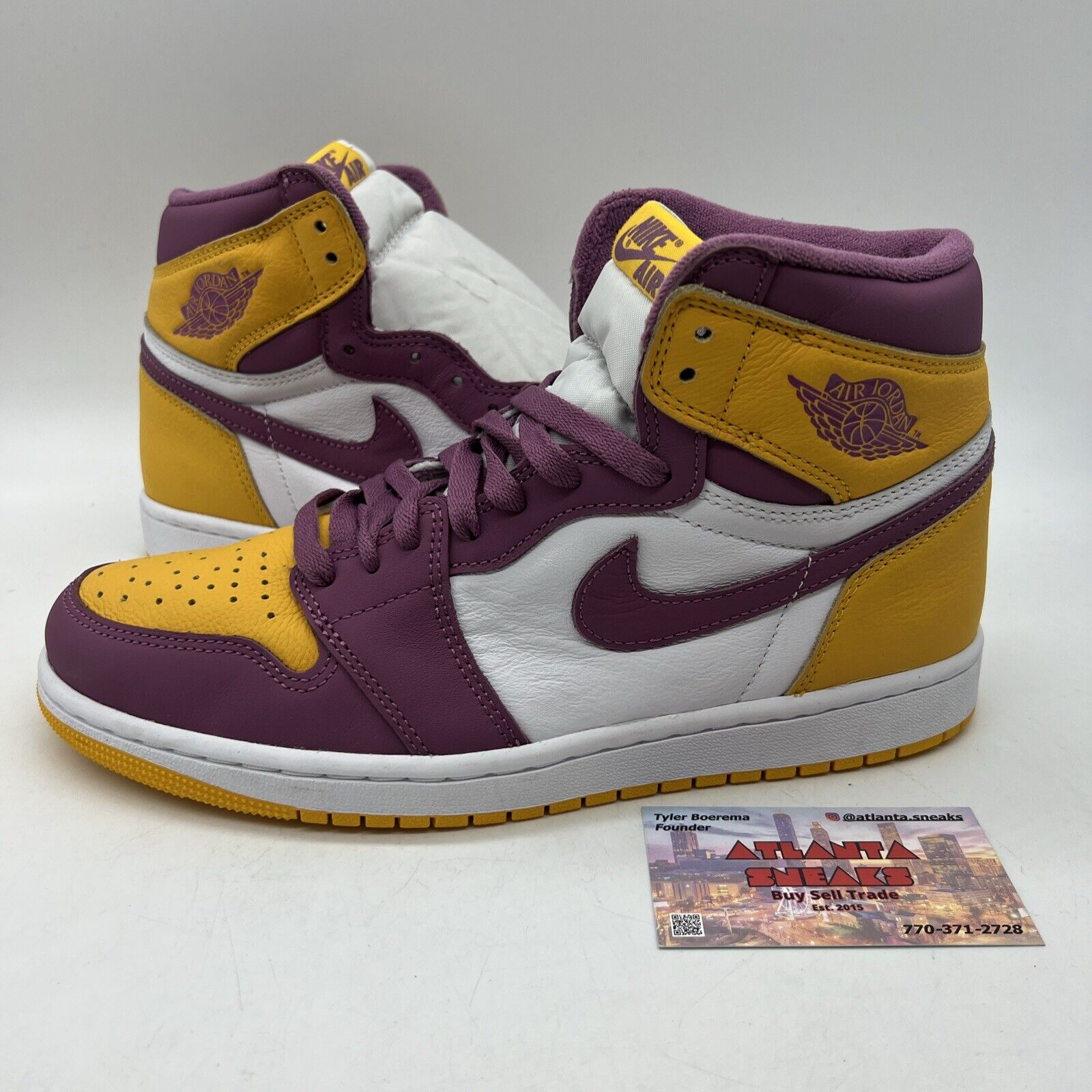 Size 8.5 - Jordan 1 Retro High OG Brotherhood 2022 Yellow White (555088-706)