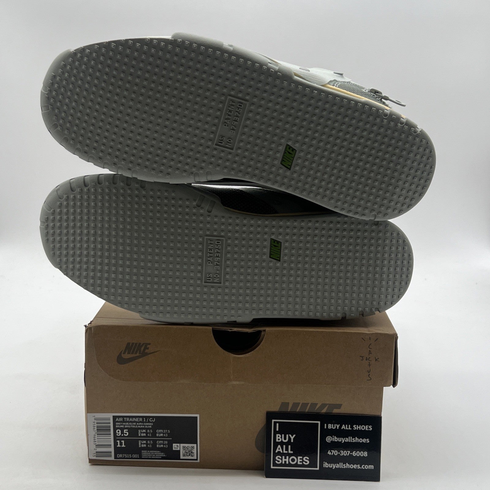 Size 9.5 - Nike Travis Scott x Air Trainer 1 SP Gray (DR7515-001)
