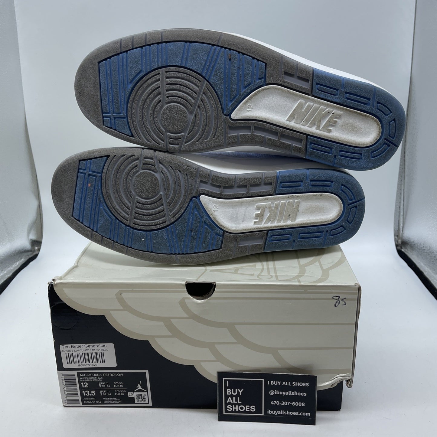 Size 12 - Air Jordan 2 Retro Low UNC (DV9956-104)