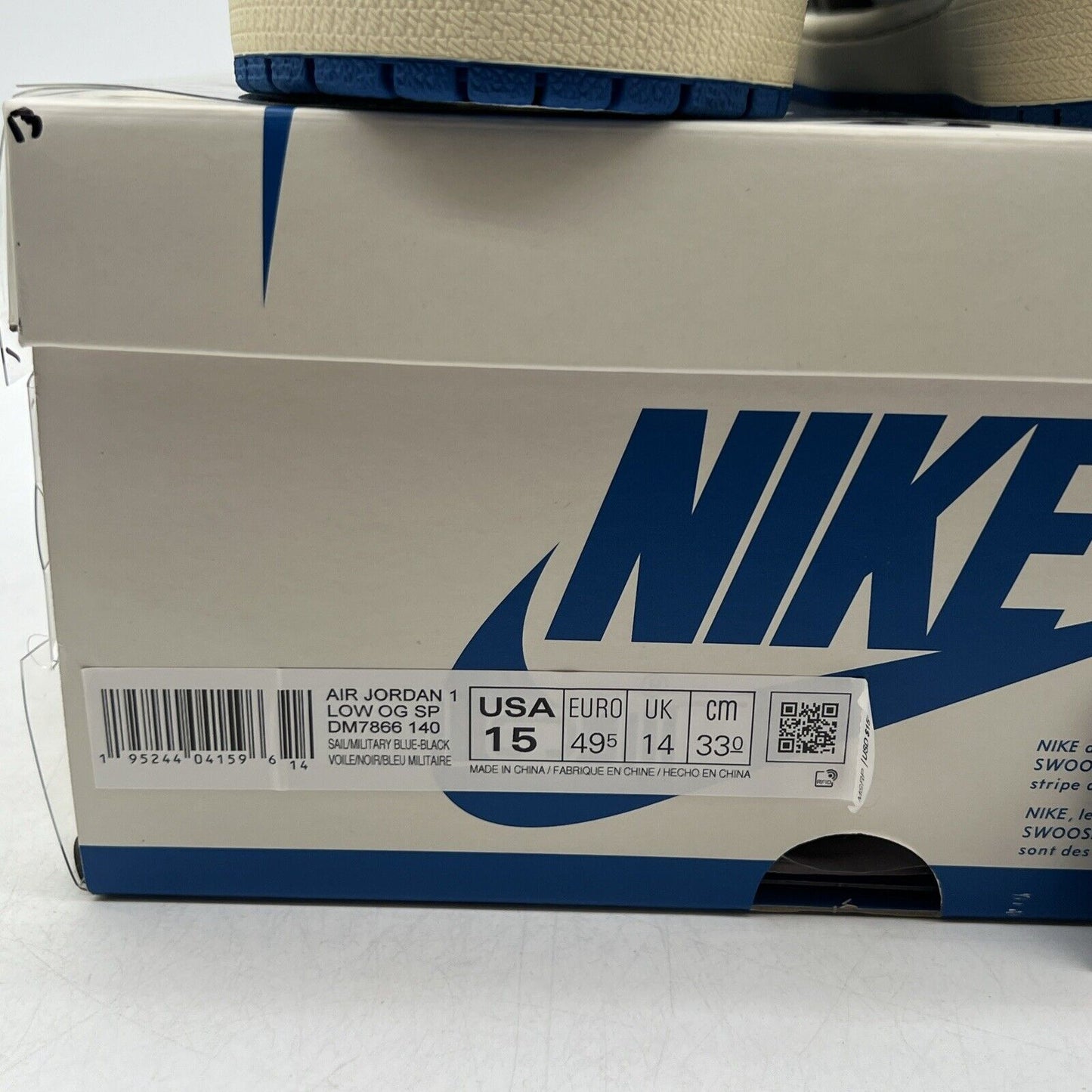 Size 15 - Jordan 1 Retro x Fragment Design x Travis Scott Low Blue (DM7866-140)