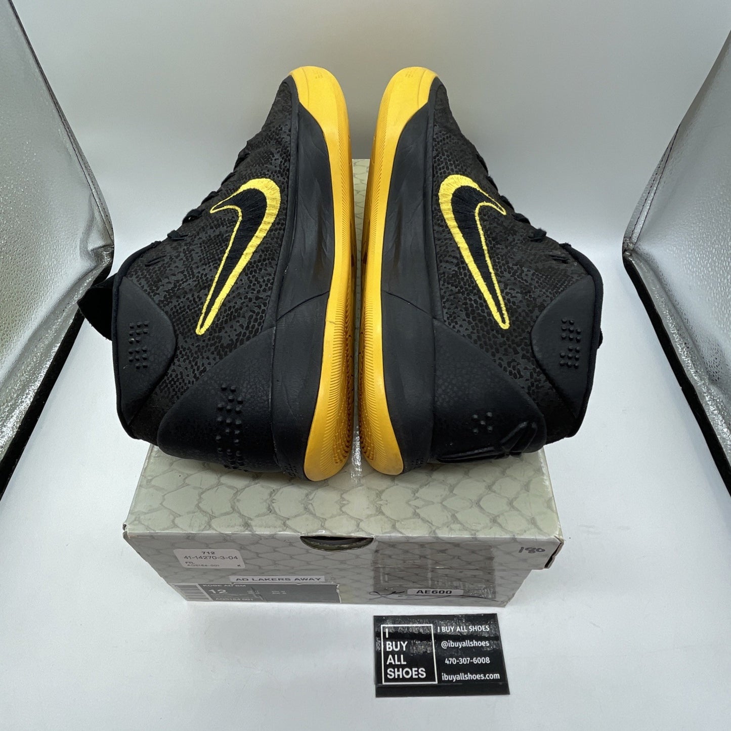 Size 12 - Nike Kobe A.D. BM Mid City Edition Black Yellow Suede (AQ5164-001)