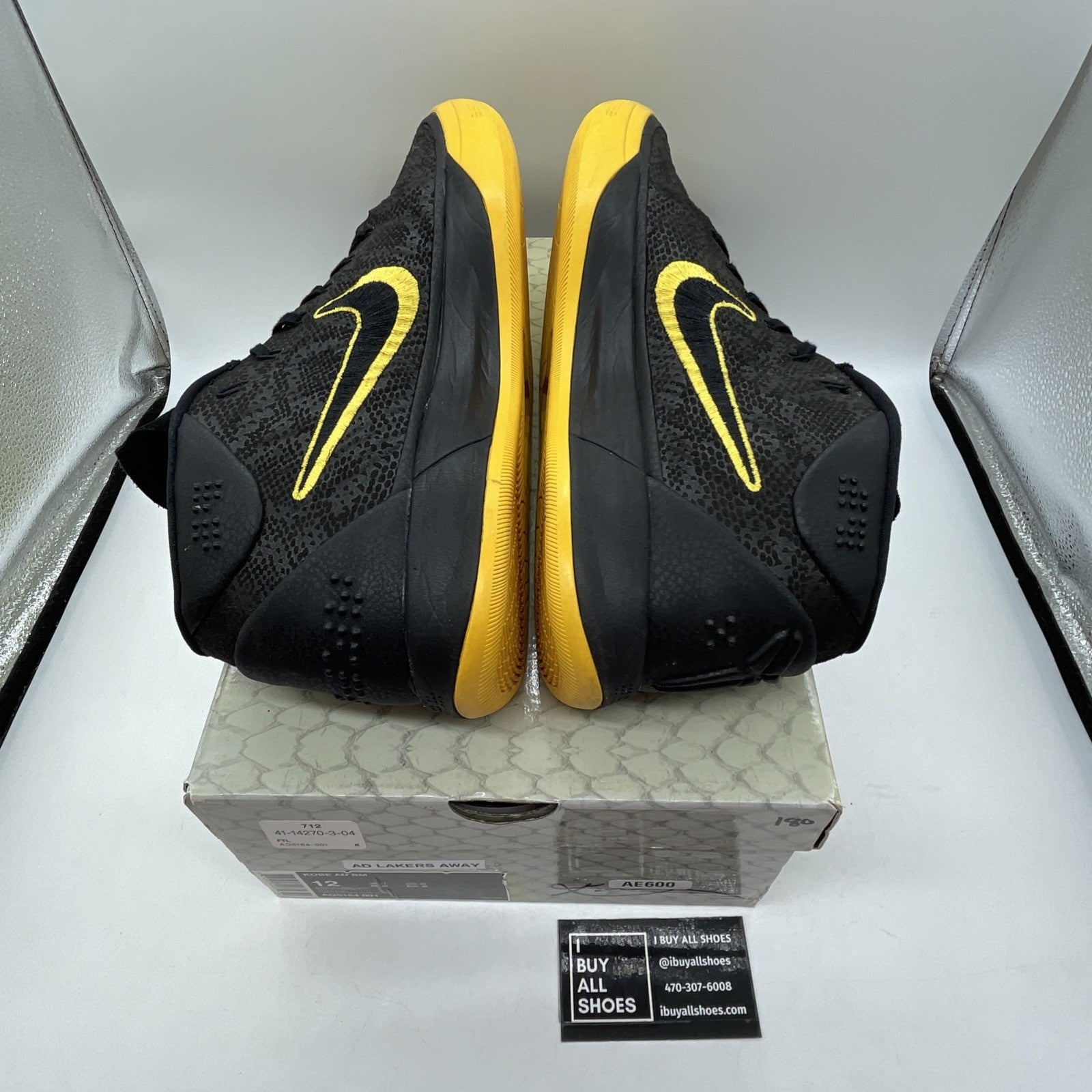 Size 12 - Nike Kobe A.D. BM Mid City Edition Black Yellow Suede (AQ5164-001)
