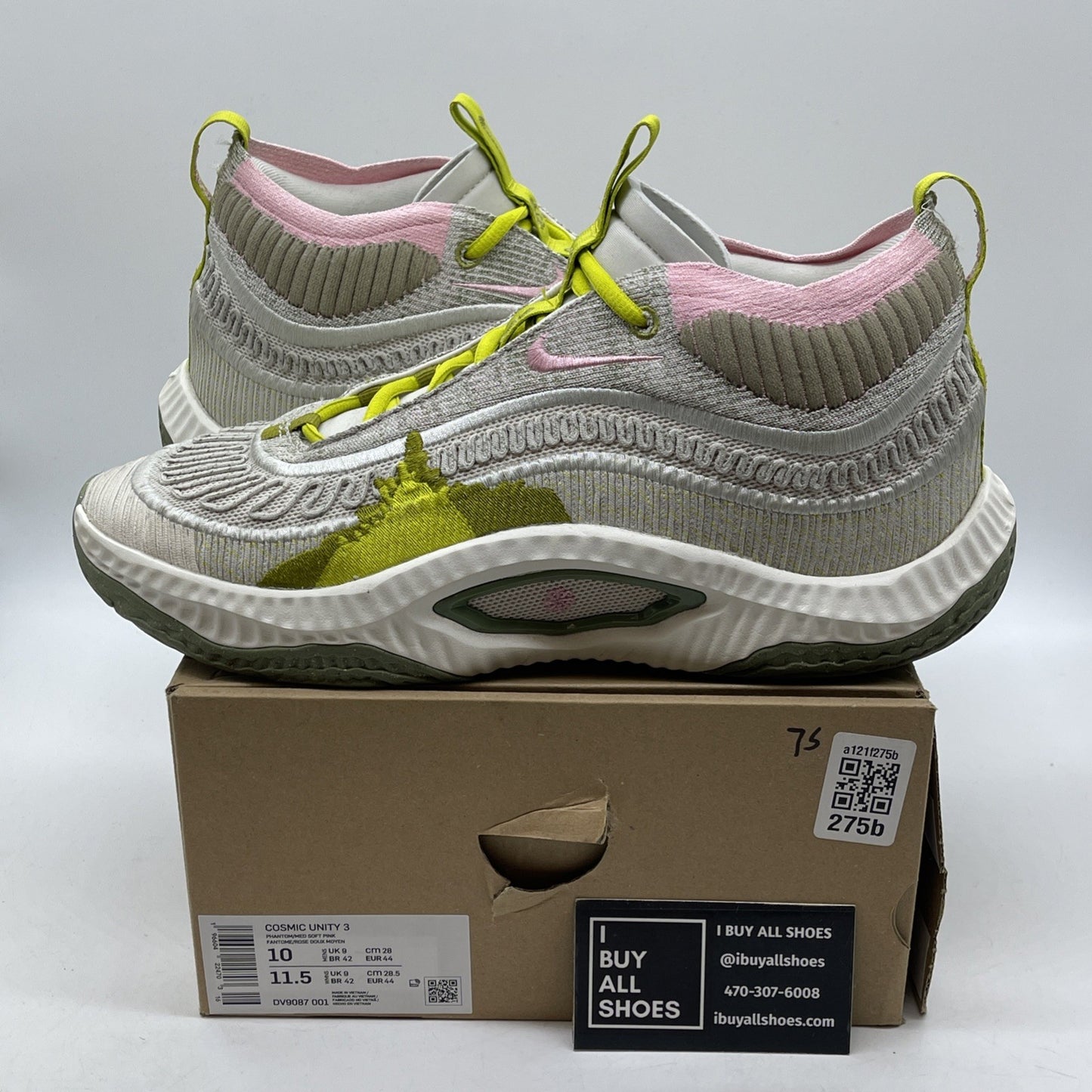 Size 10 - Nike Cosmic Unity 3 Phantom Bright Cactus Grey Green (DV9087-001)