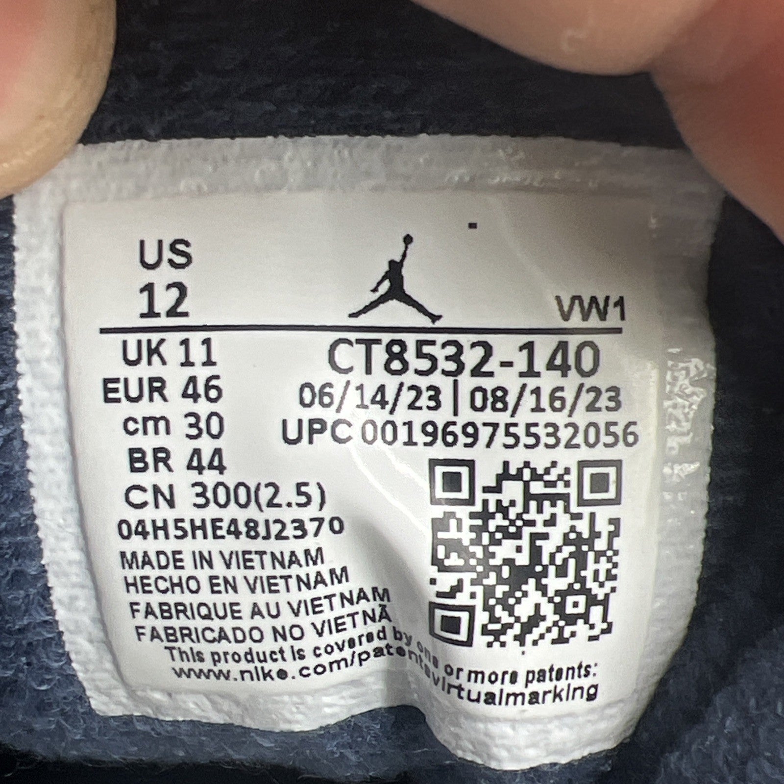 Size 12 - Air Jordan 3 Retro Midnight Navy (CT8532-140)