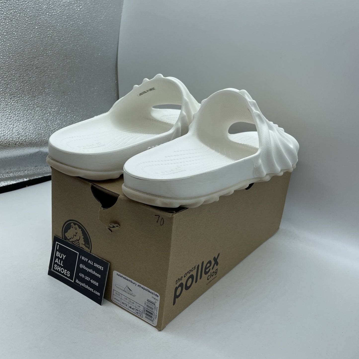 Size 12 - SALEHE BEMBURY X CROCS THE POLLEX SLIDE (MAYO) (208685-1RO)