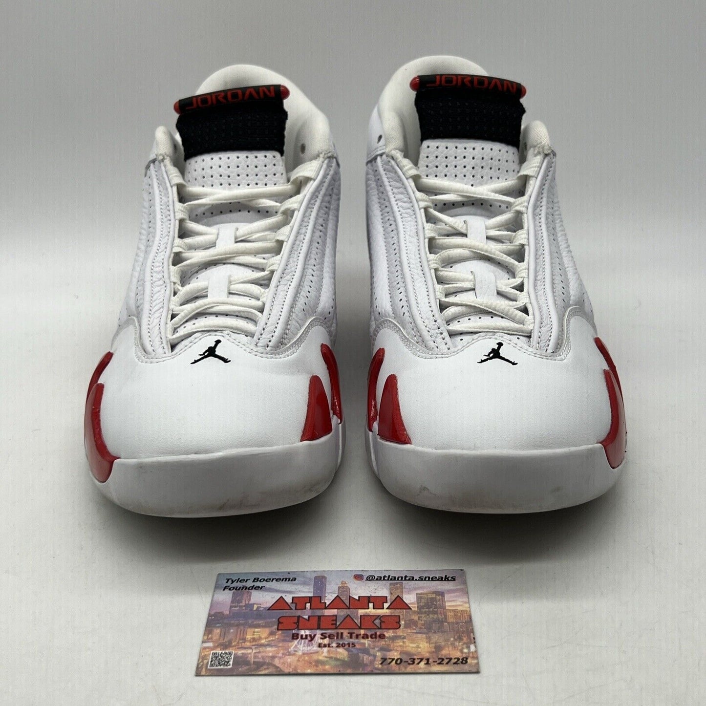 Size 10 - Air Jordan 14 Retro 2019 Candy Cane White Red Leather (487471-100