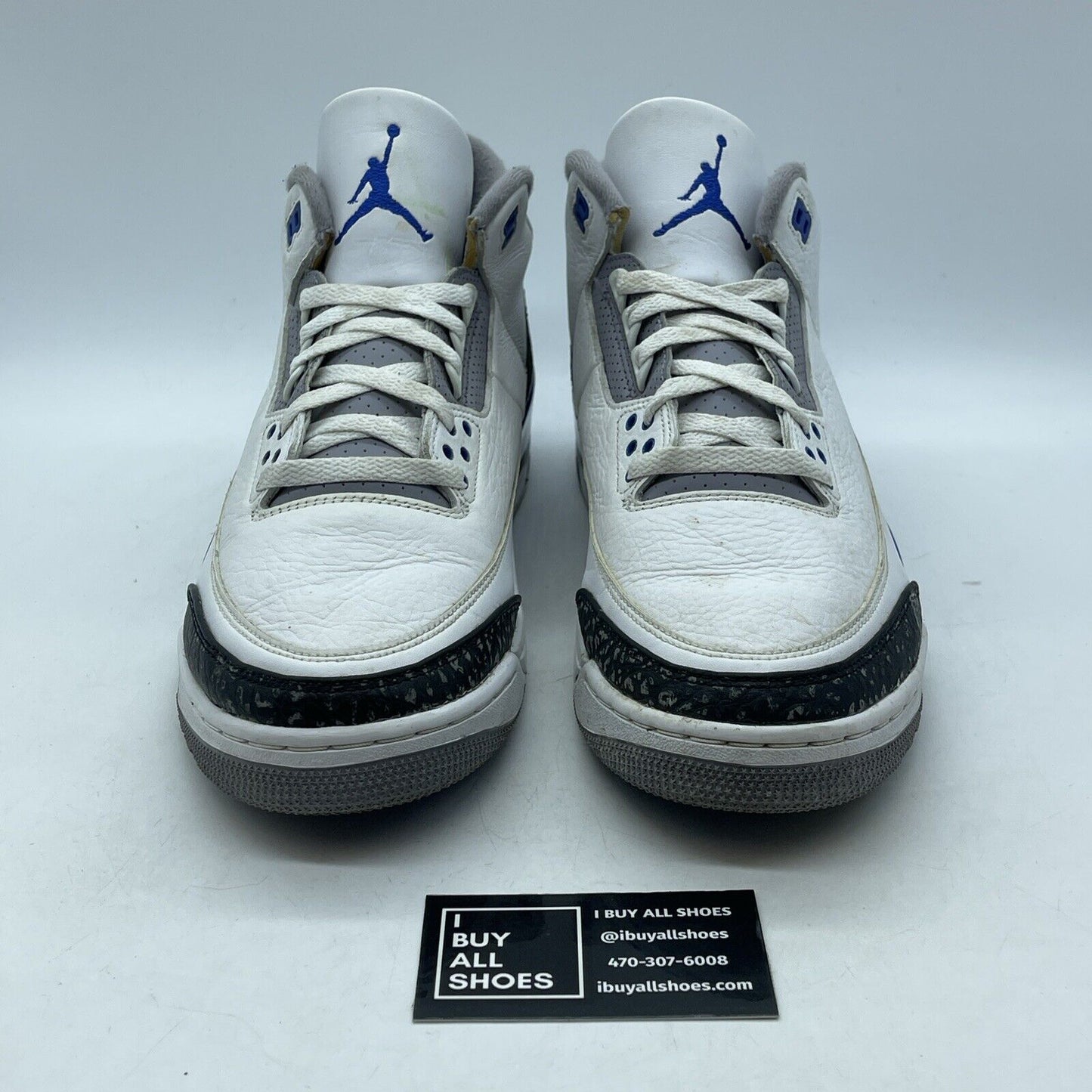 Size 12 - Jordan 3 Retro Mid Racer Blue Grey White Suede Leather (CT8532-145)