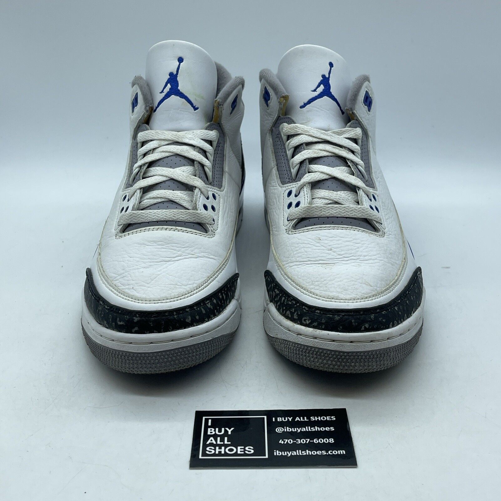 Size 12 - Jordan 3 Retro Mid Racer Blue Grey White Suede Leather (CT8532-145)