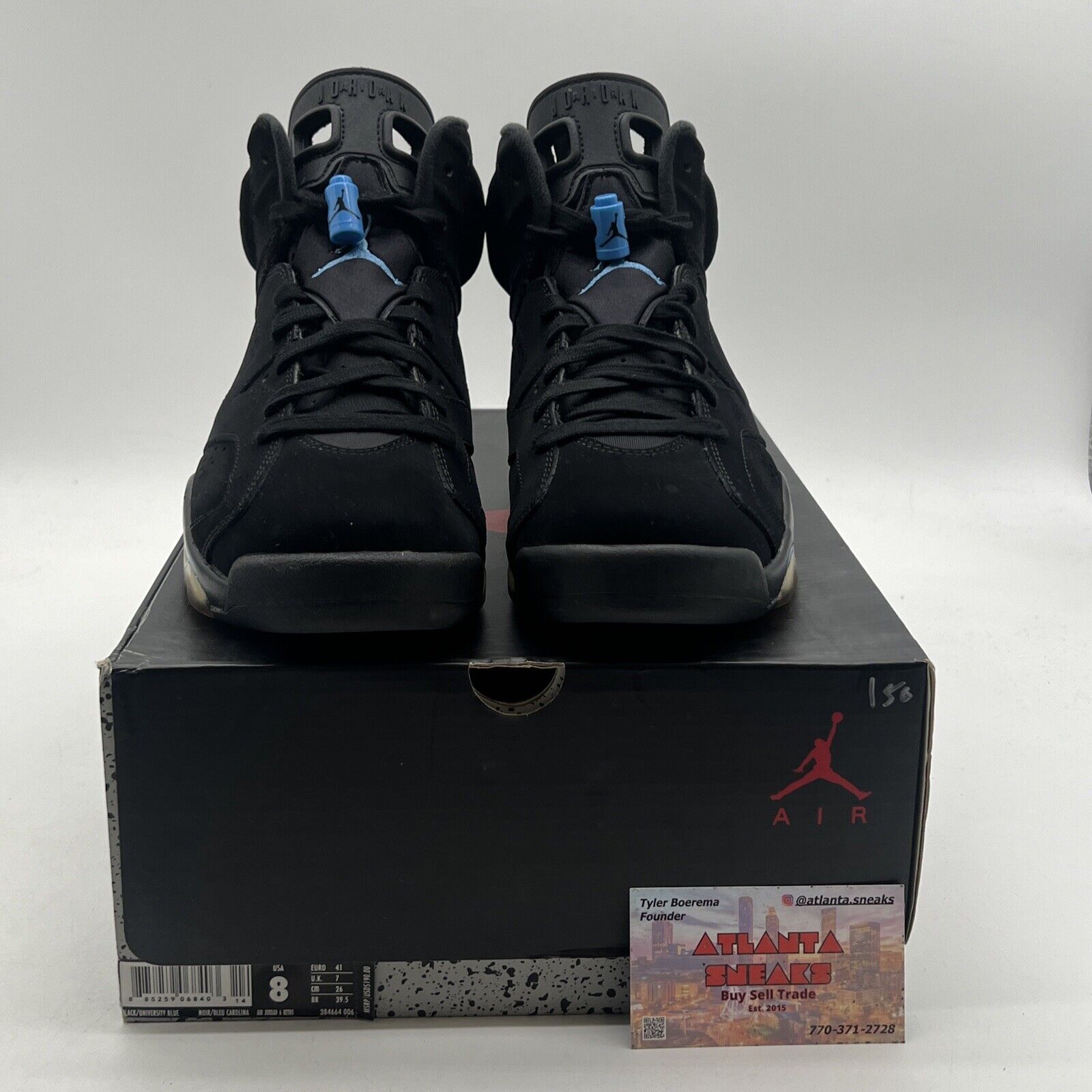 Size 8 - Air Jordan 6 Retro UNC (384664-006)