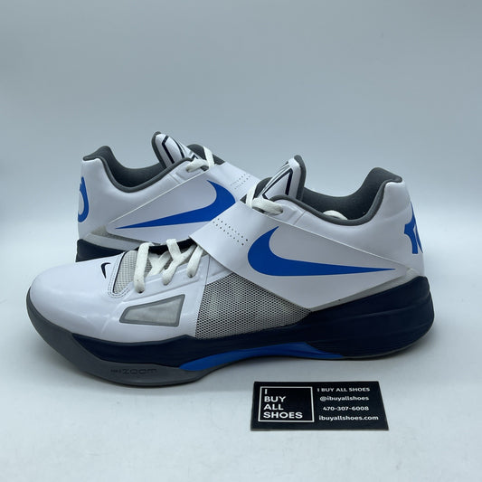Size 13 - Nike Zoom KD 4 White Photo Blue Grey Leather (473679-100)