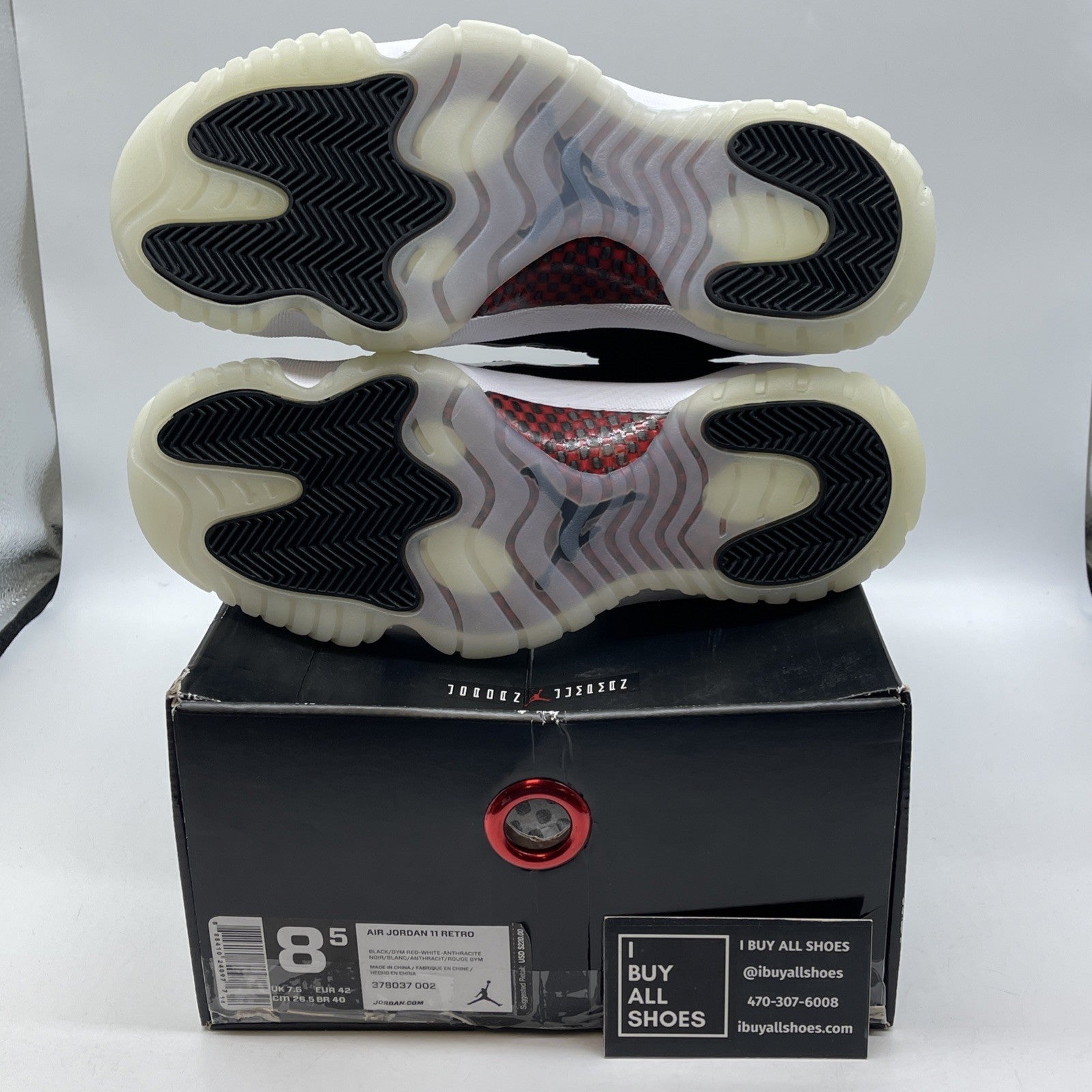 Size 8.5 - Jordan 11 Retro 72-10 2015 Grey Black Suede Leather (378037-002)