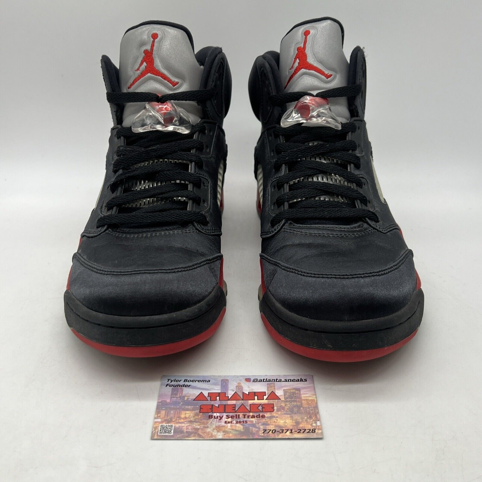 Size 11.5 - Air Jordan 5 Retro Satin Bred Red Icey (136027-006)