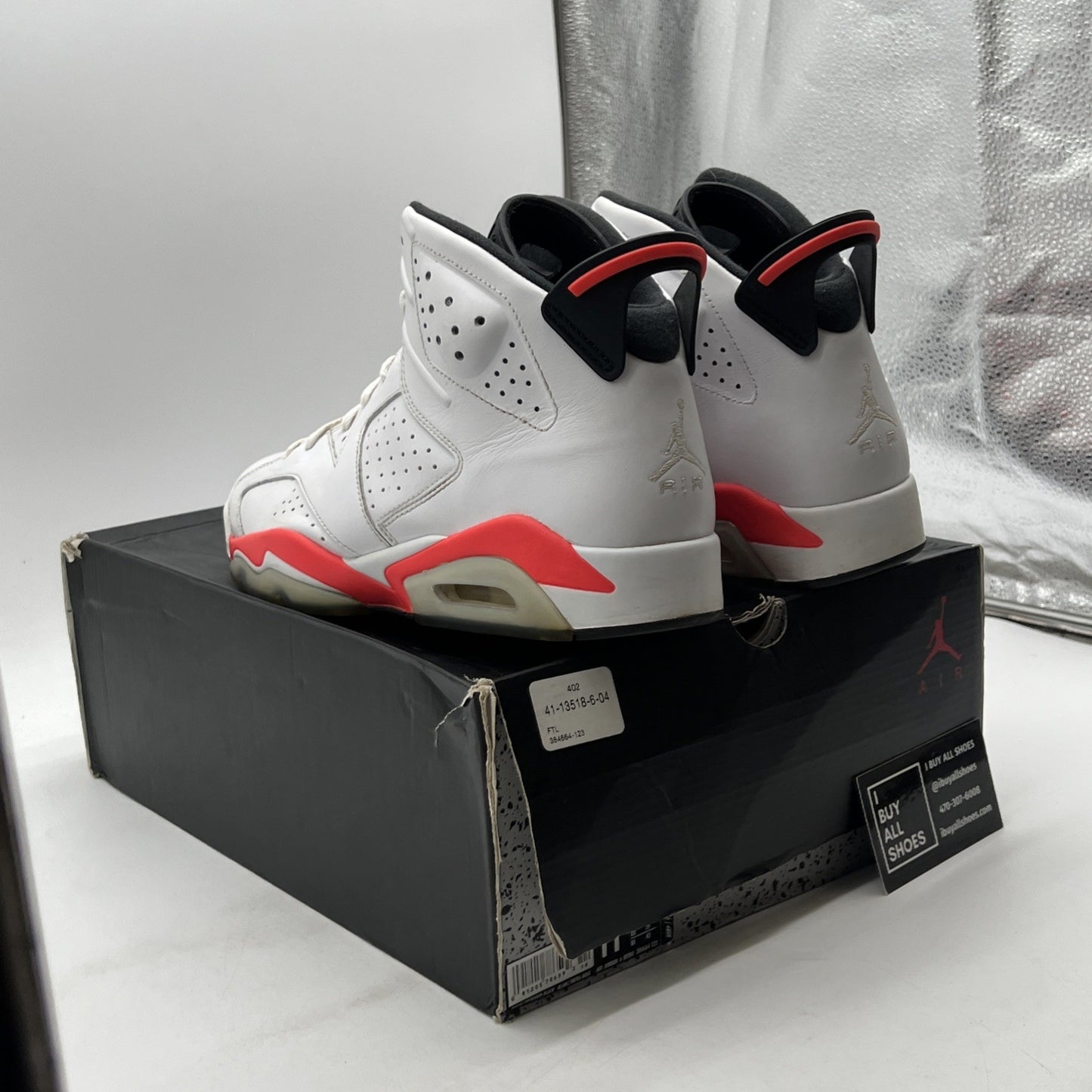 Size 11 - Air Jordan 6 Retro 2014 White Infrared (384664-123)