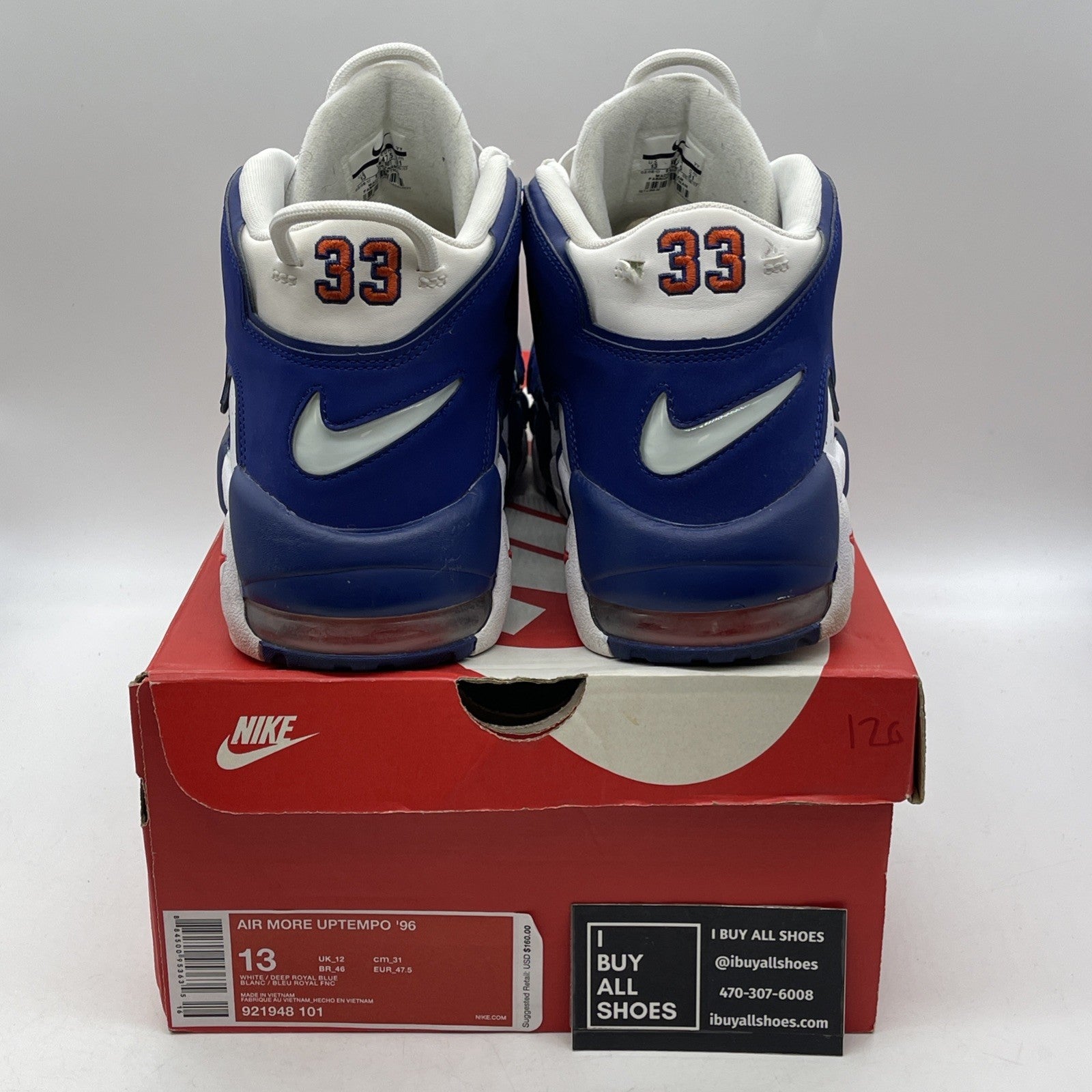 Size 13 - Nike Air More Uptempo Knicks (921948-101)