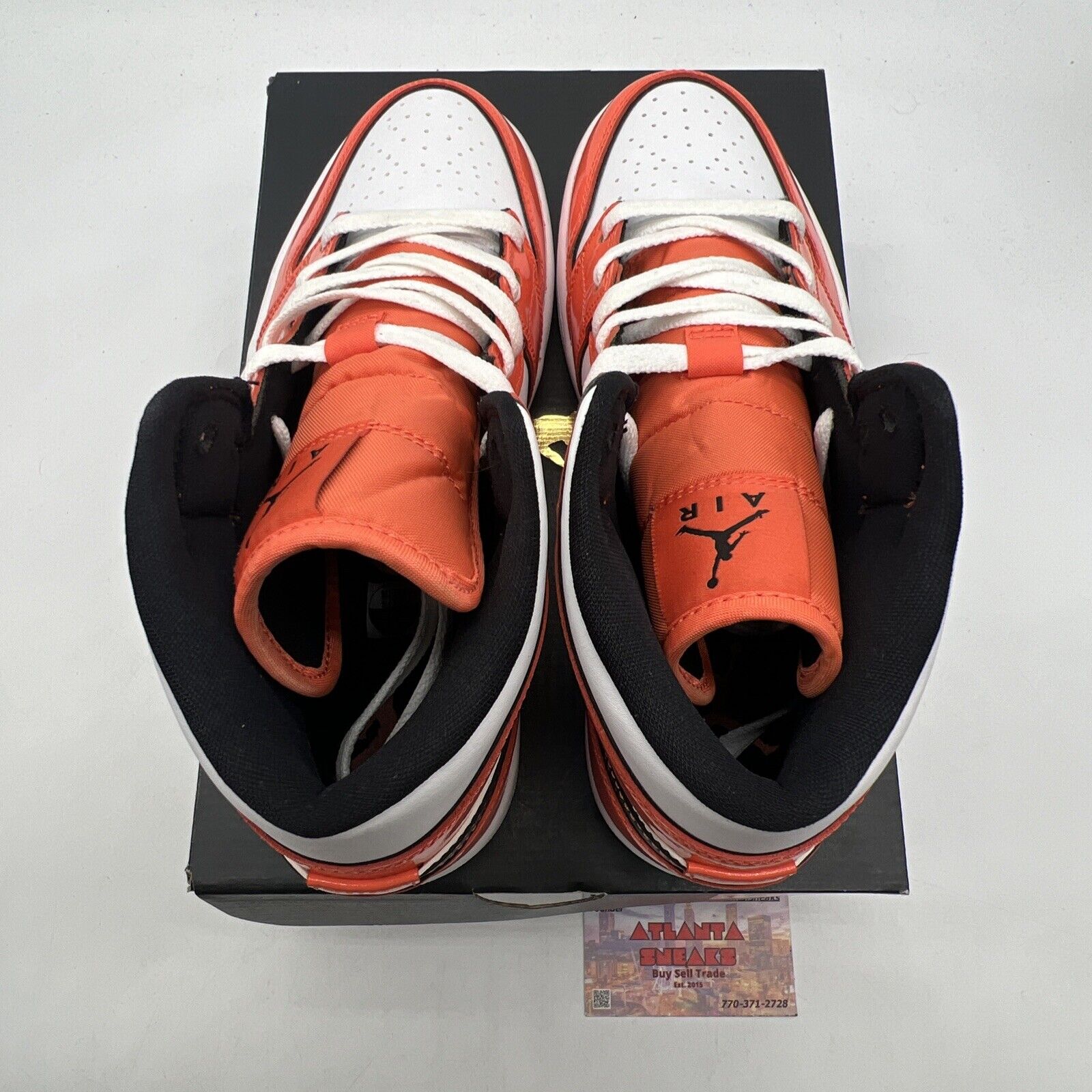 Size 8 - Air Jordan 1 SE Mid Turf Orange White Black Leather (DD6834-802)