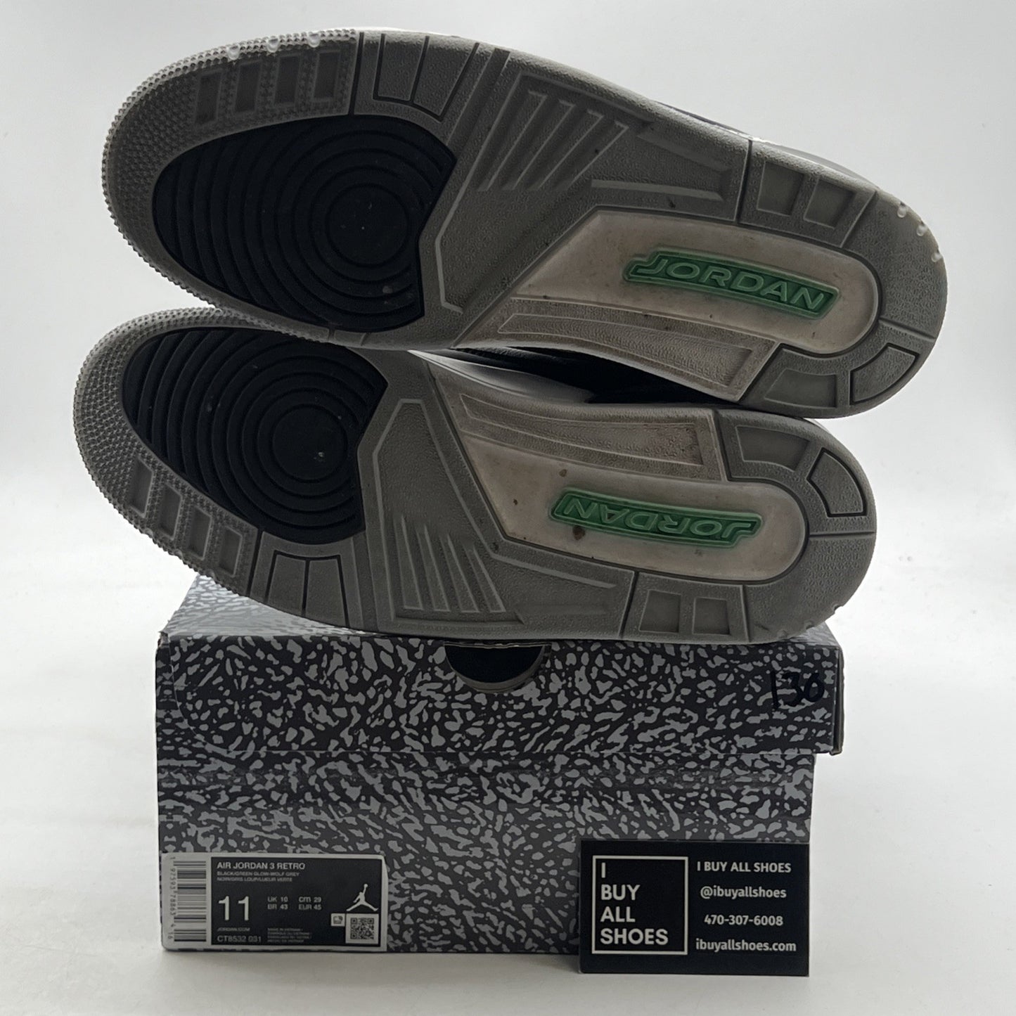 Size 11 - Air Jordan 3 Retro Green Glow (CT8532-031)
