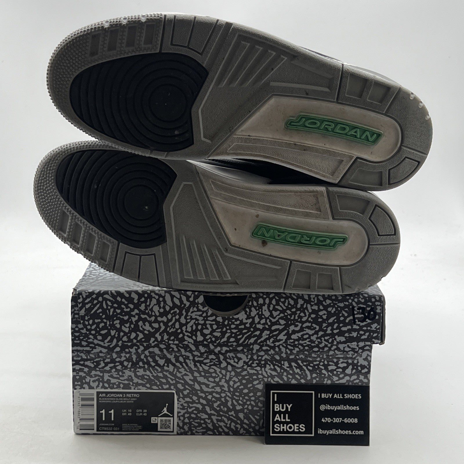 Size 11 - Air Jordan 3 Retro Green Glow (CT8532-031)