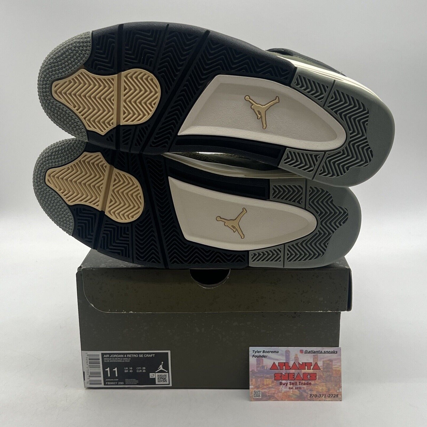 Size 11 - Jordan 4 SE Retro Low Craft - Olive Black Suede (FB9927-200)