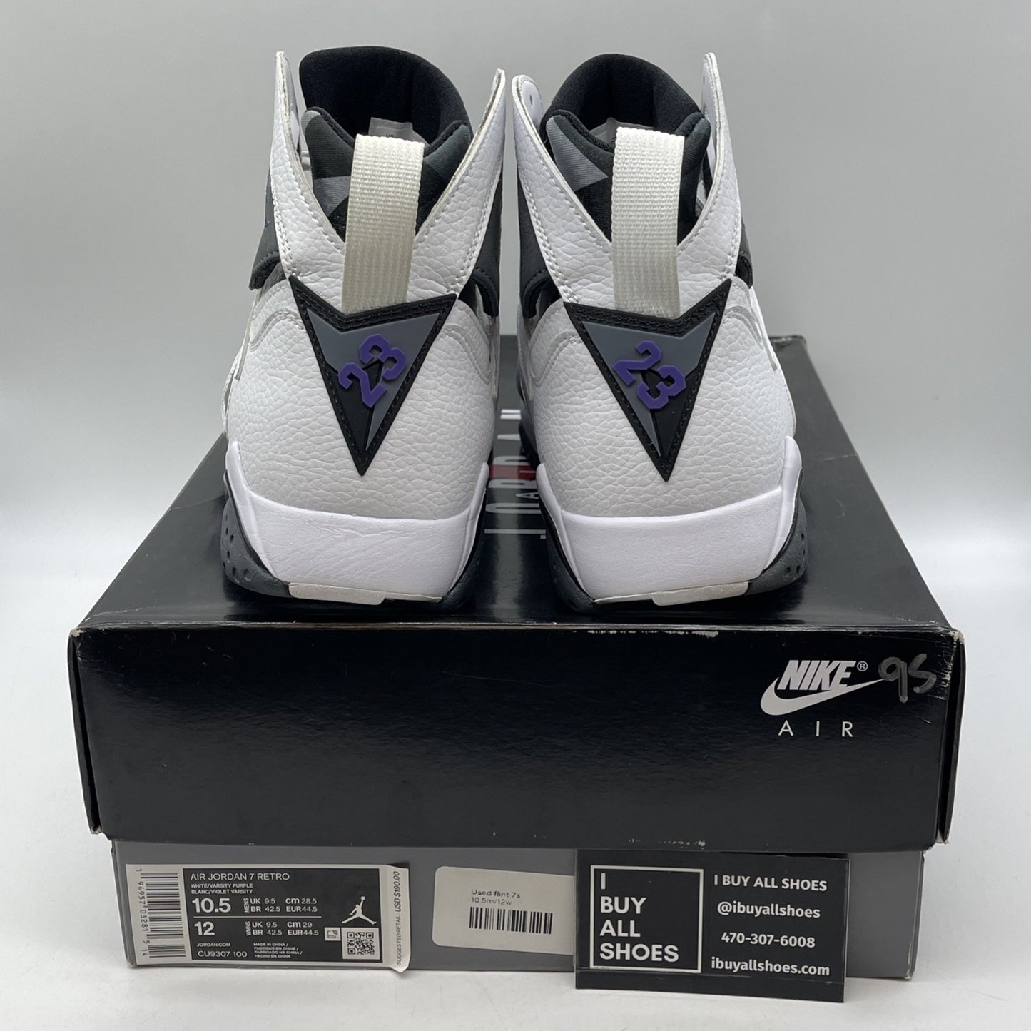 Size 10.5 - Air Jordan 7 Retro 2021 Flint Grey White Suede Leather (CU9307-100)
