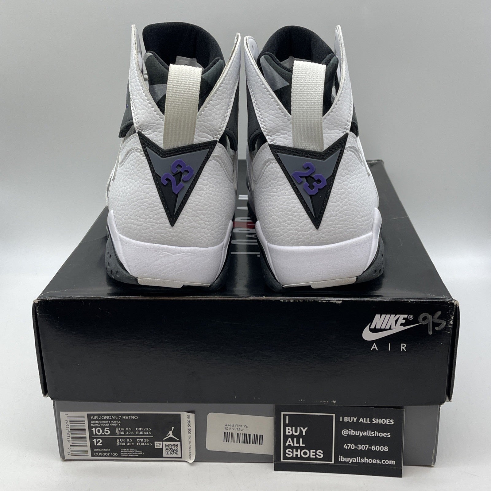 Size 10.5 - Air Jordan 7 Retro 2021 Flint Grey White Suede Leather (CU9307-100)