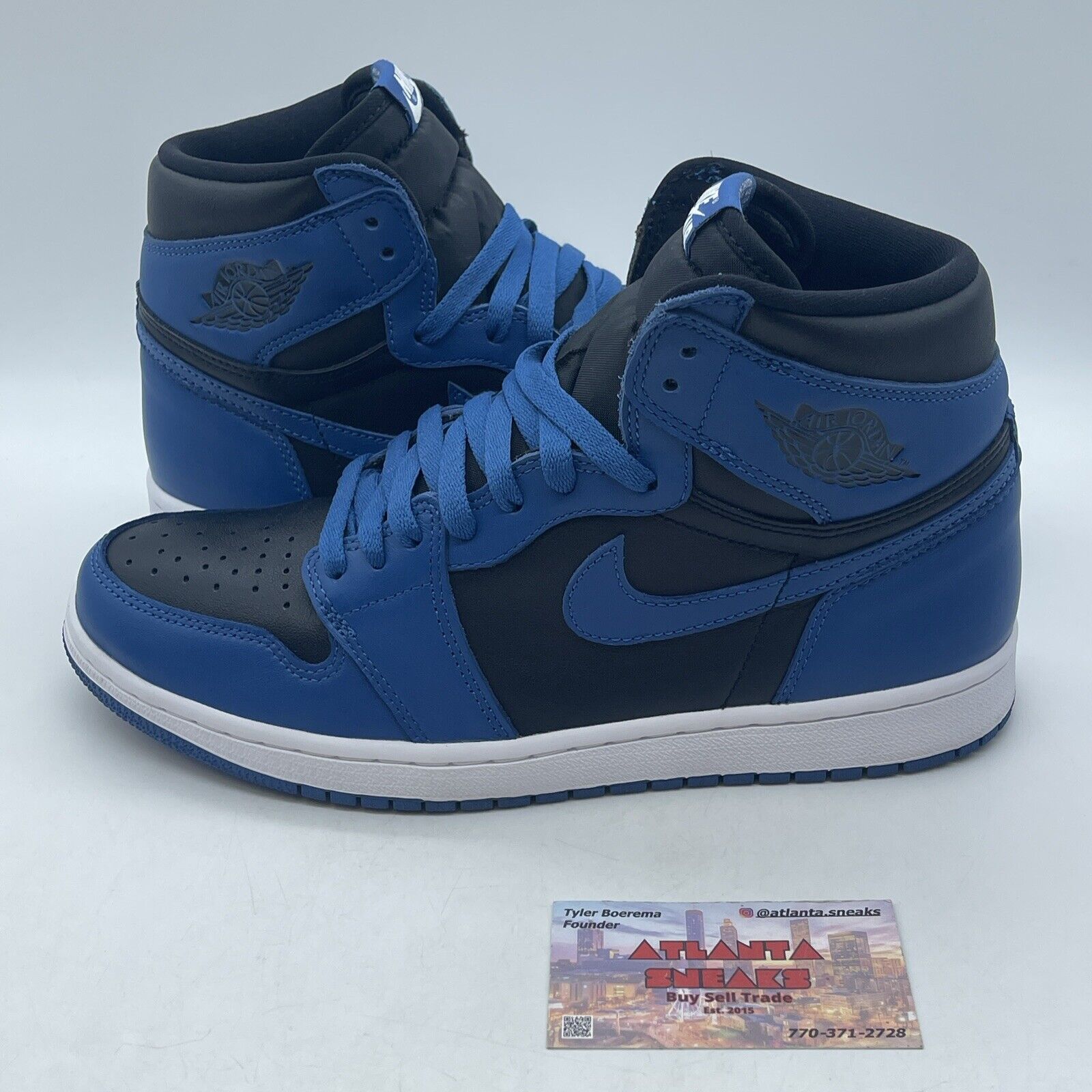 Size 9.5 - Jordan 1 Retro OG High Dark Marina Blue White Black (555088-404)