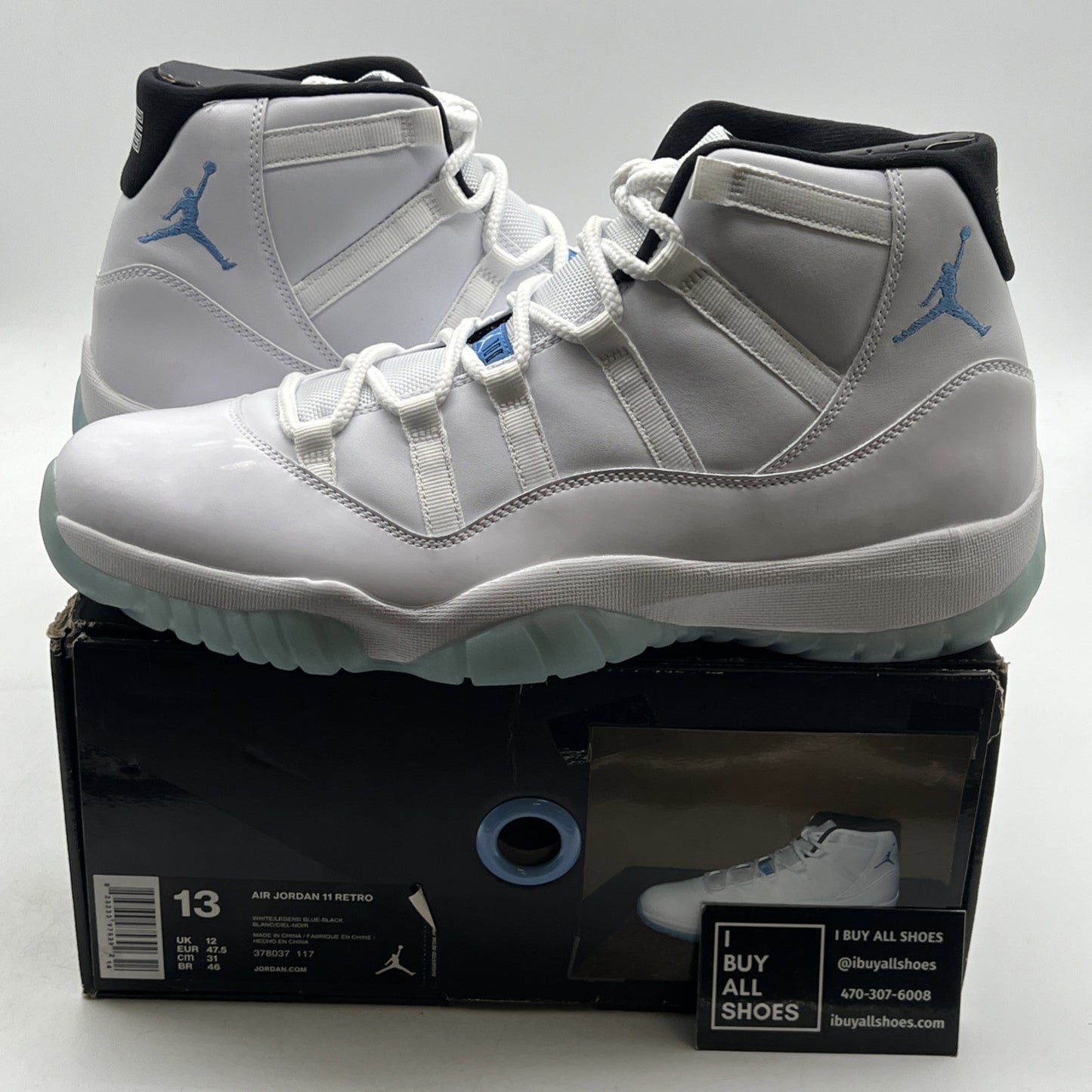 Size 13 - Air Jordan 11 Retro High Legend Blue (378037-117)