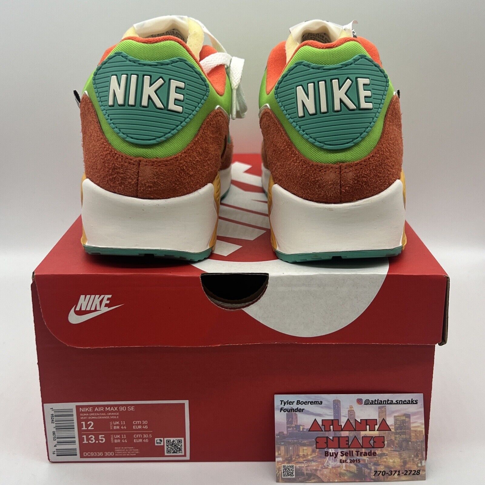 Size 12 - Nike Air Max 90 SE Running Club - Roma Green 2021