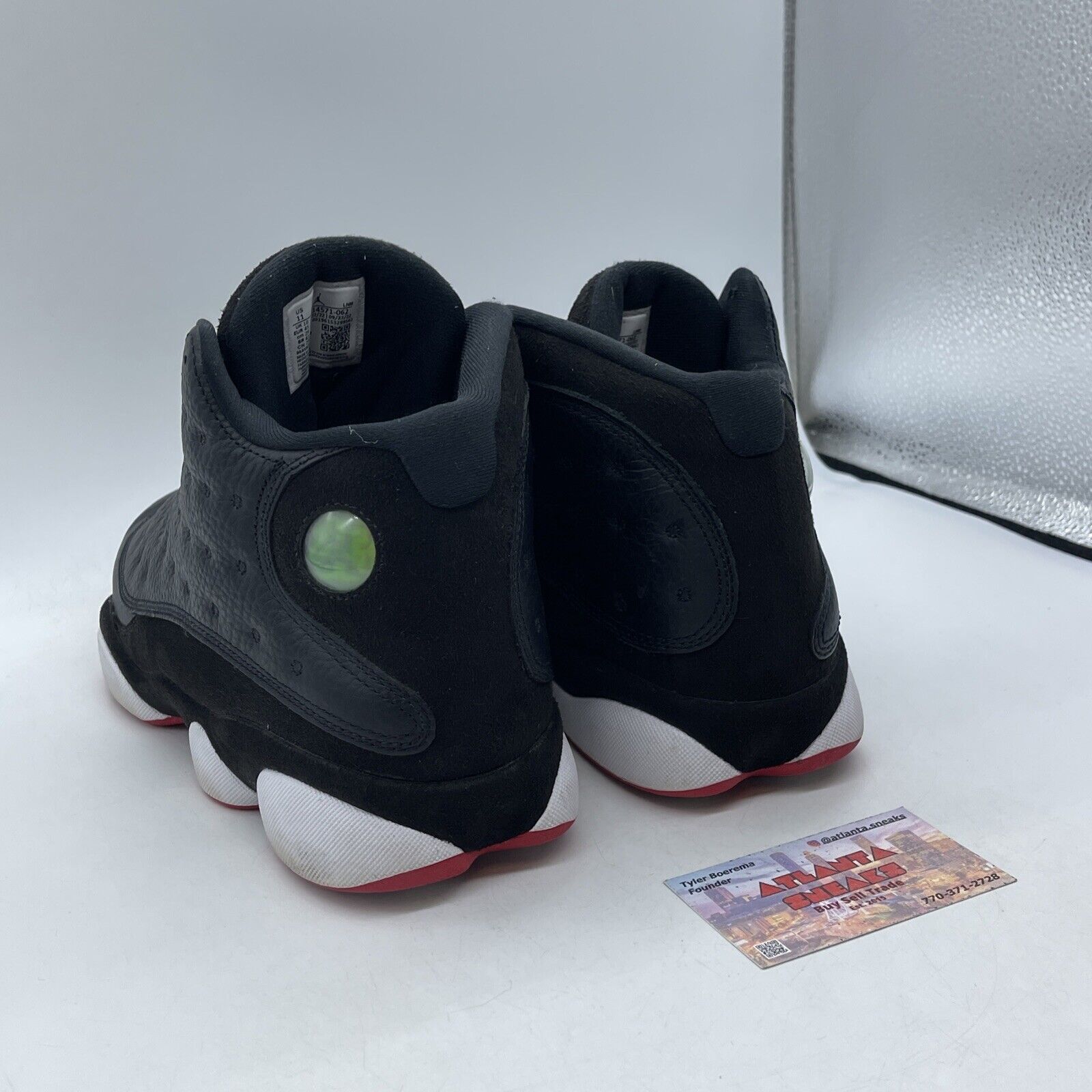 Size 11 - Jordan 13 Retro Mid Playoff White Red Black Leather Suede (414571-062)