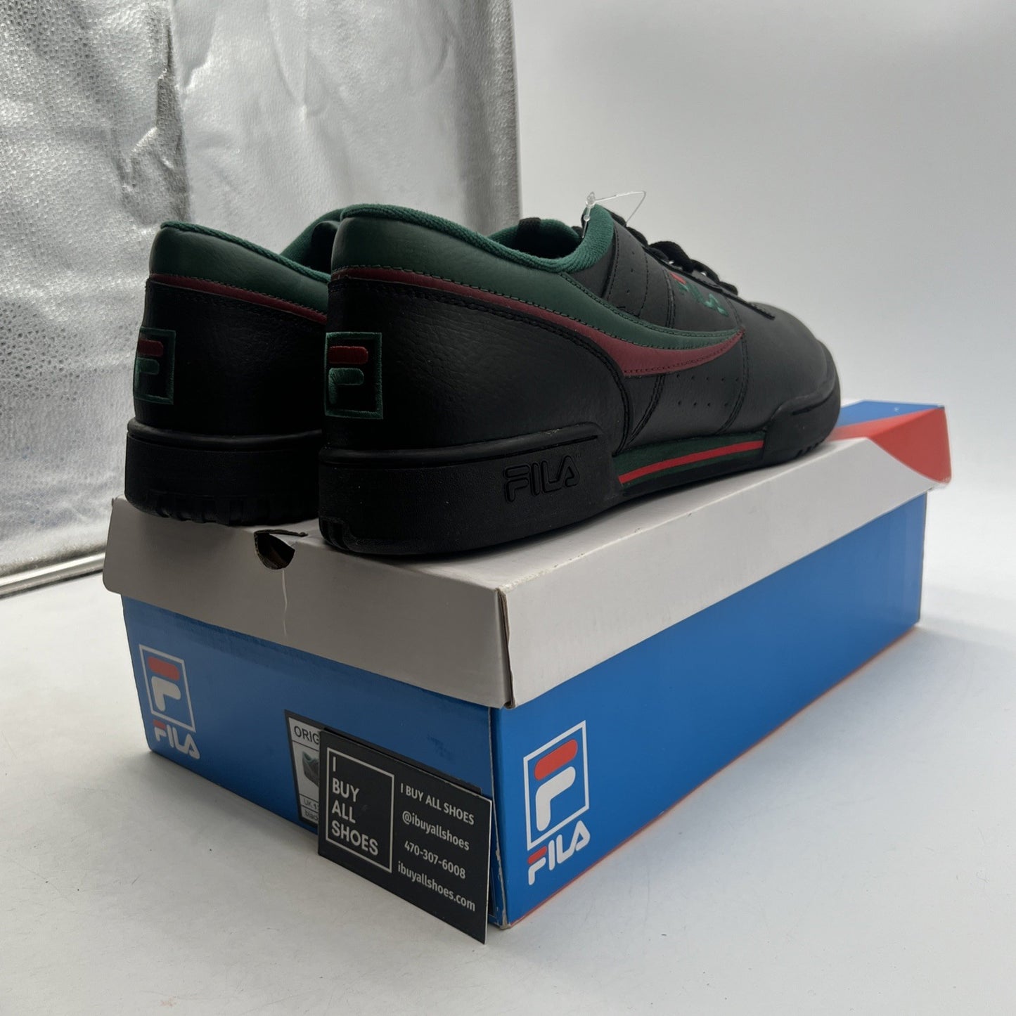 Size 13 - Fila Original Fitness Low Men's Black/Green/Red (1VF80111-026)