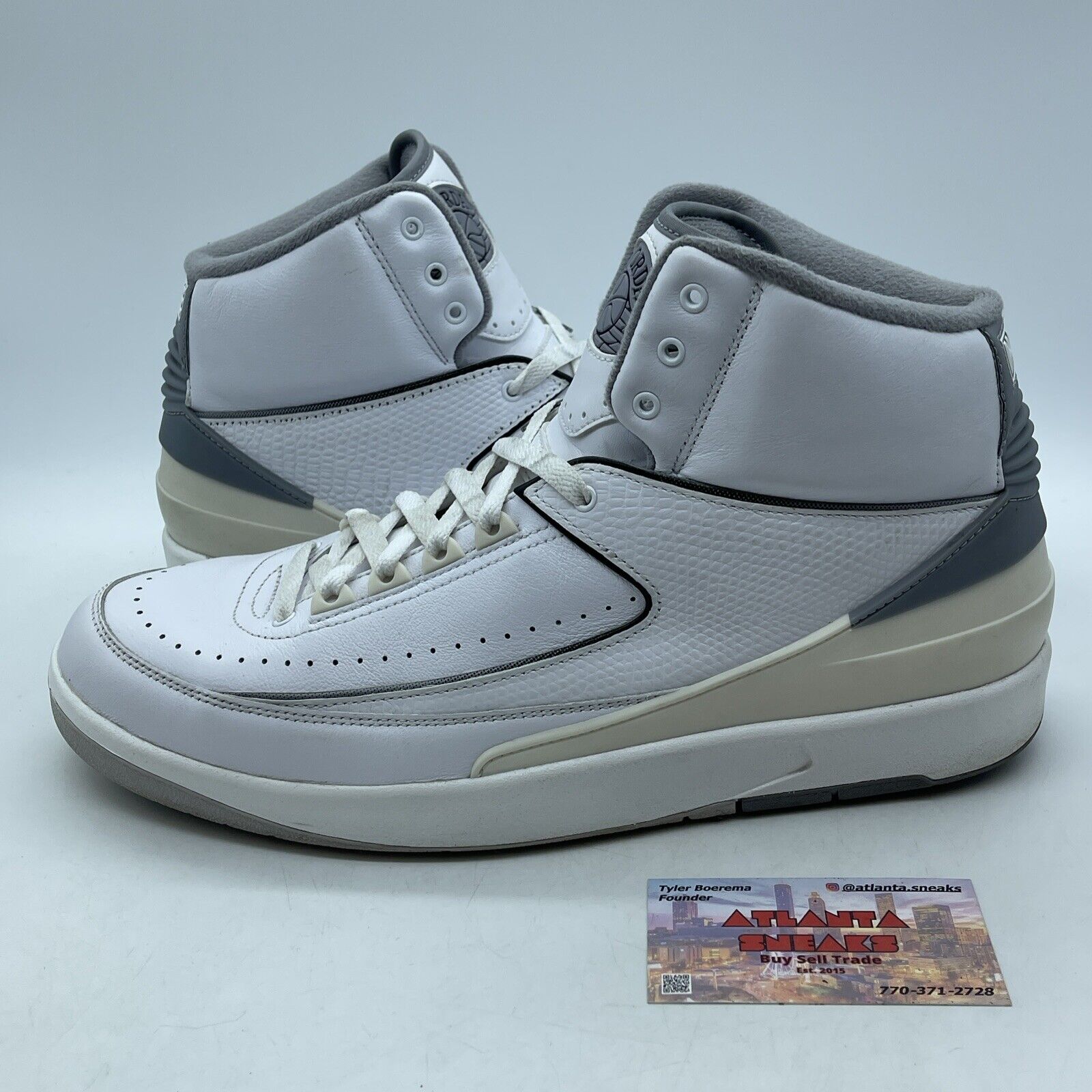 Size 12 - Air Jordan 2 Retro White Cement Grey Leather (DR8884-100)