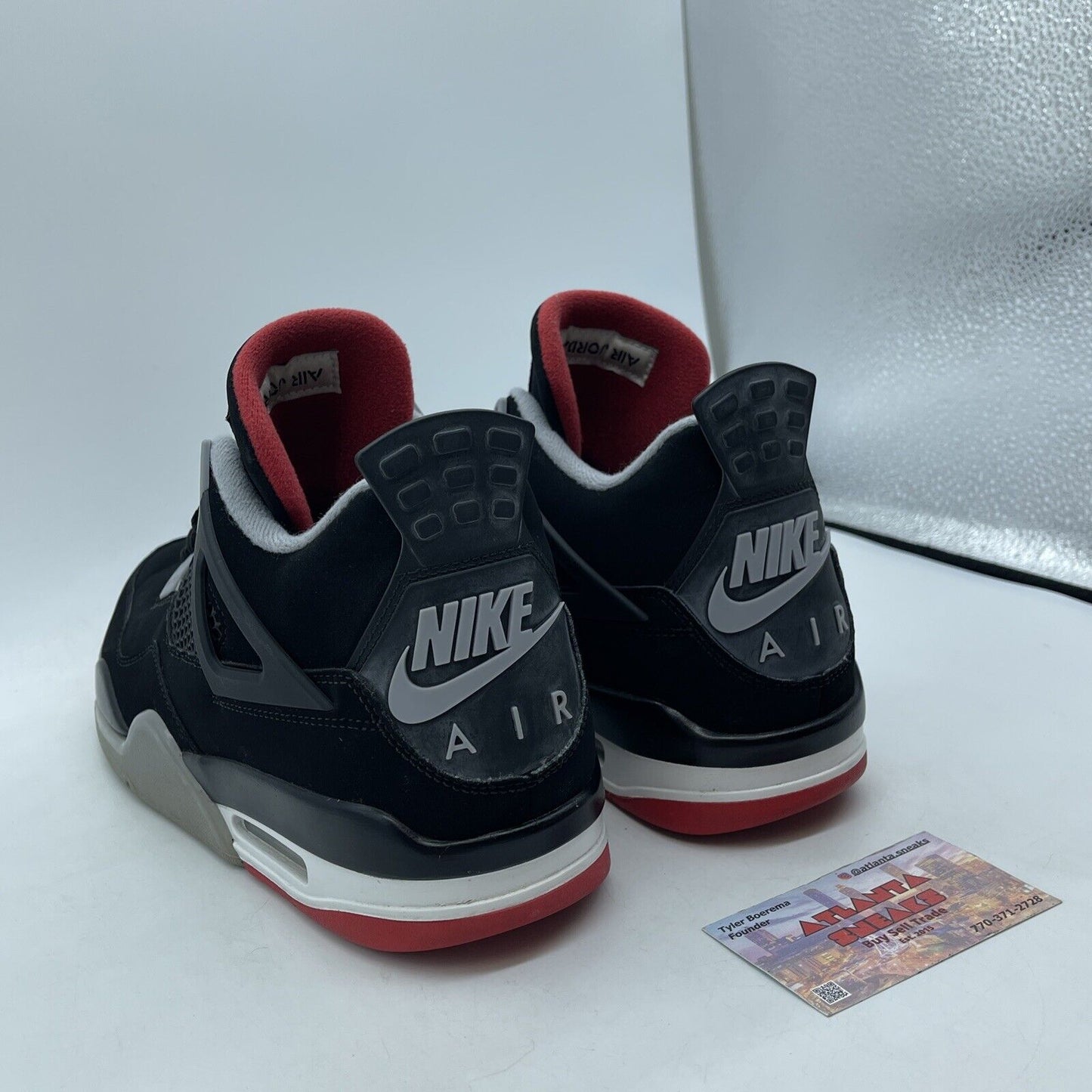 Size 11 - Jordan 4 Retro OG Mid Bred 2019 Black White Red Grey (308497-060)
