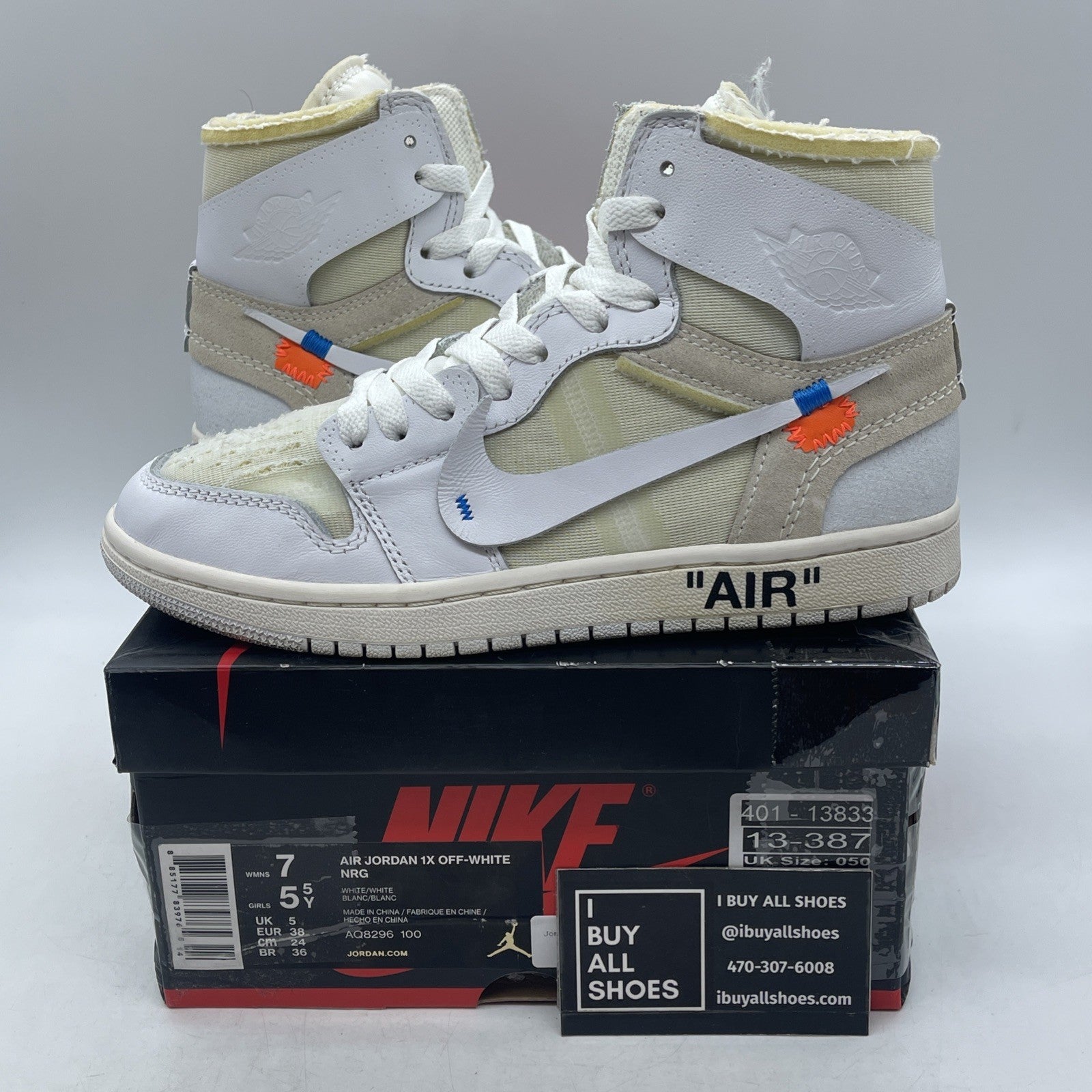 Size 7W - Air Jordan 1 x Off White NRG (AQ8296-100)